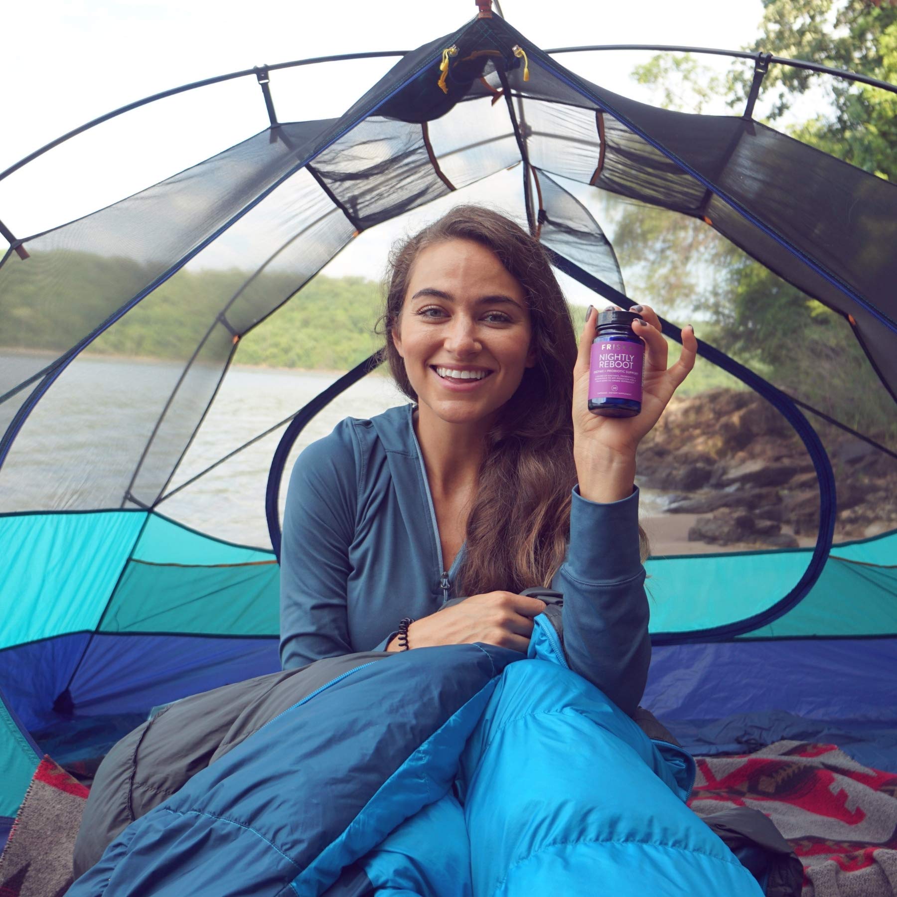 FRISKA Nightly Reboot Enzyme and Probiotics Supplement, Promotes Better Digestion FR!SKA