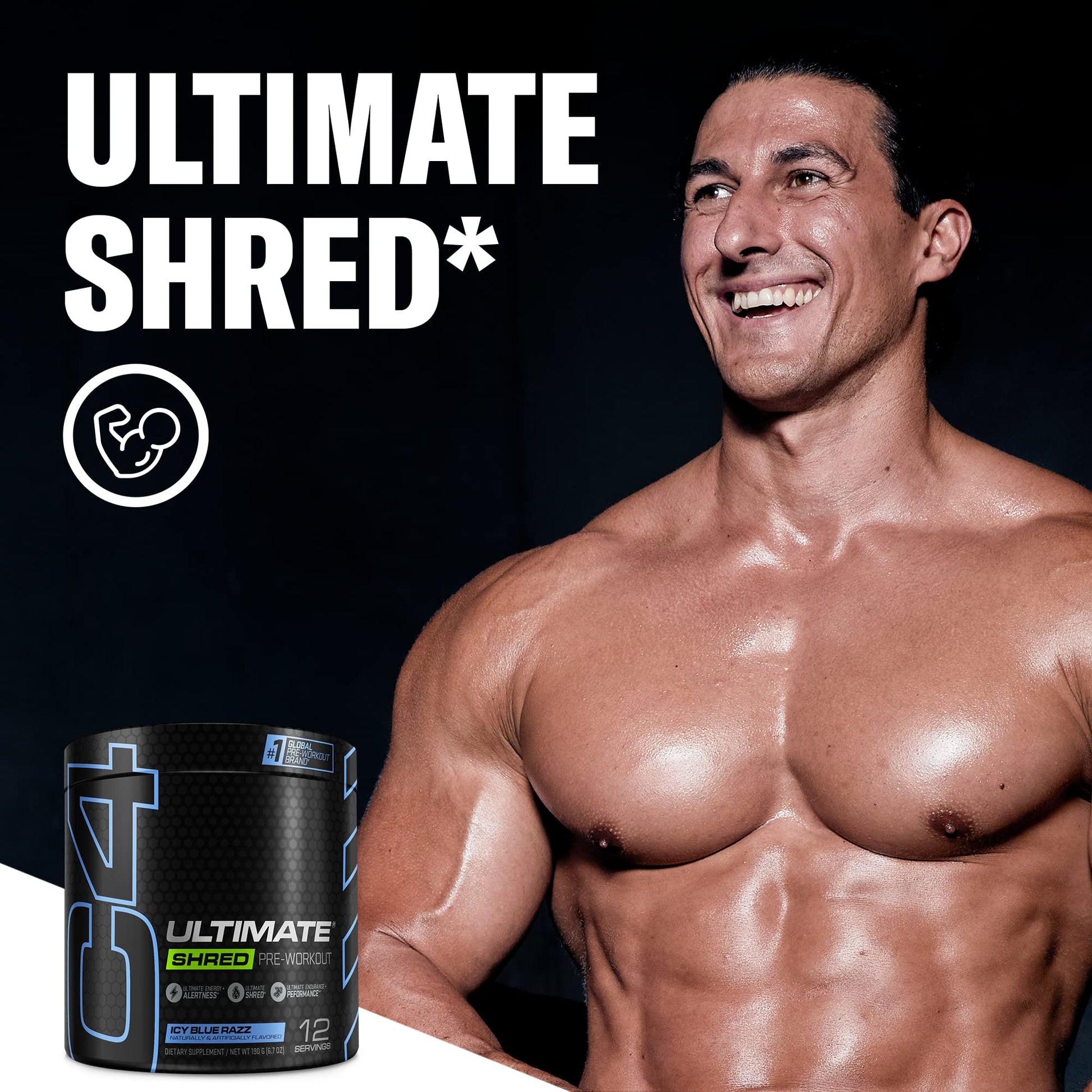 Cellucor C4 Ultimate Shred Pre Workout Powder, Fat Burner for Men & Women, Metabolism Cellucor