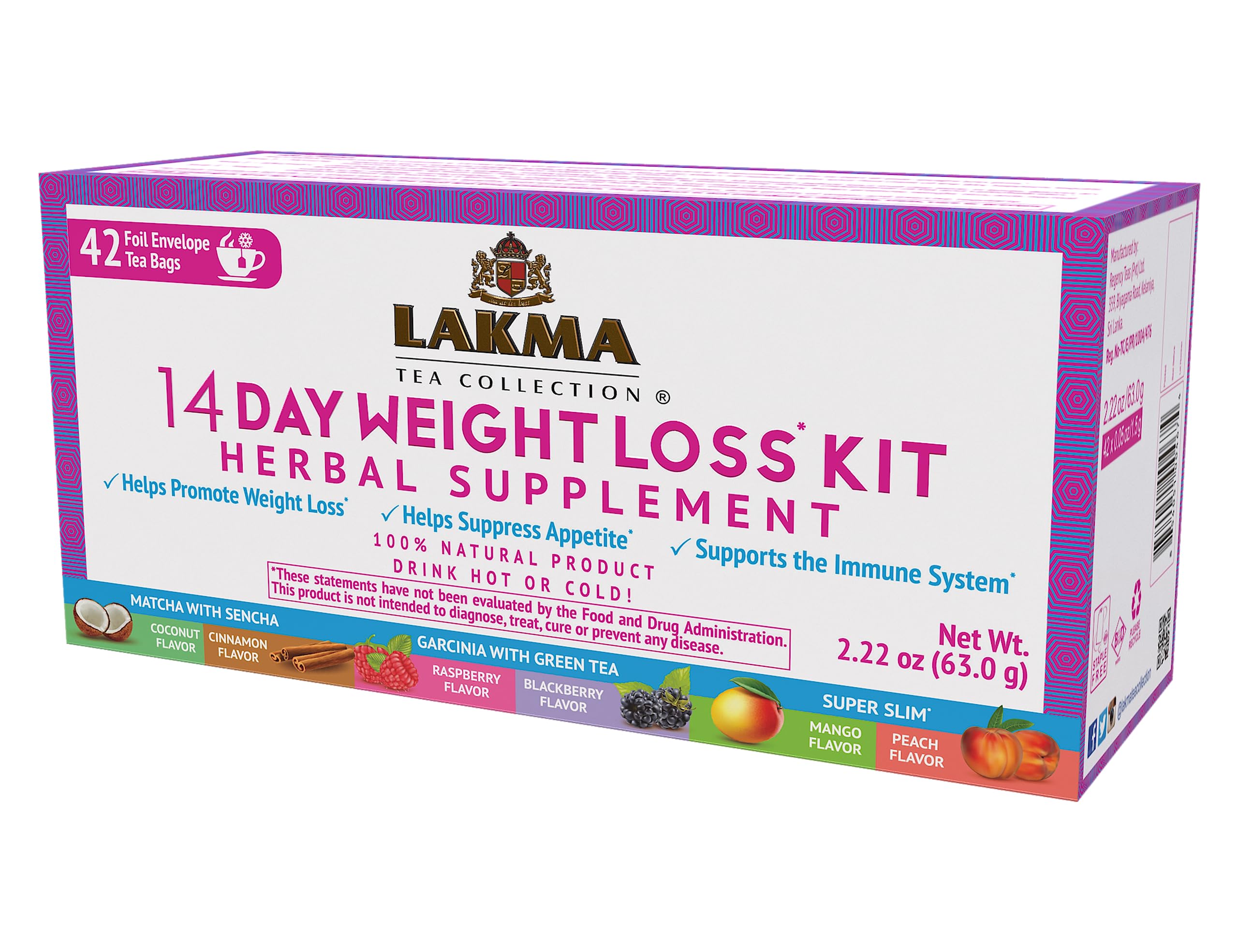 Lakma 14 Day Weight Loss Kit Green Tea - 42 Tea Bags