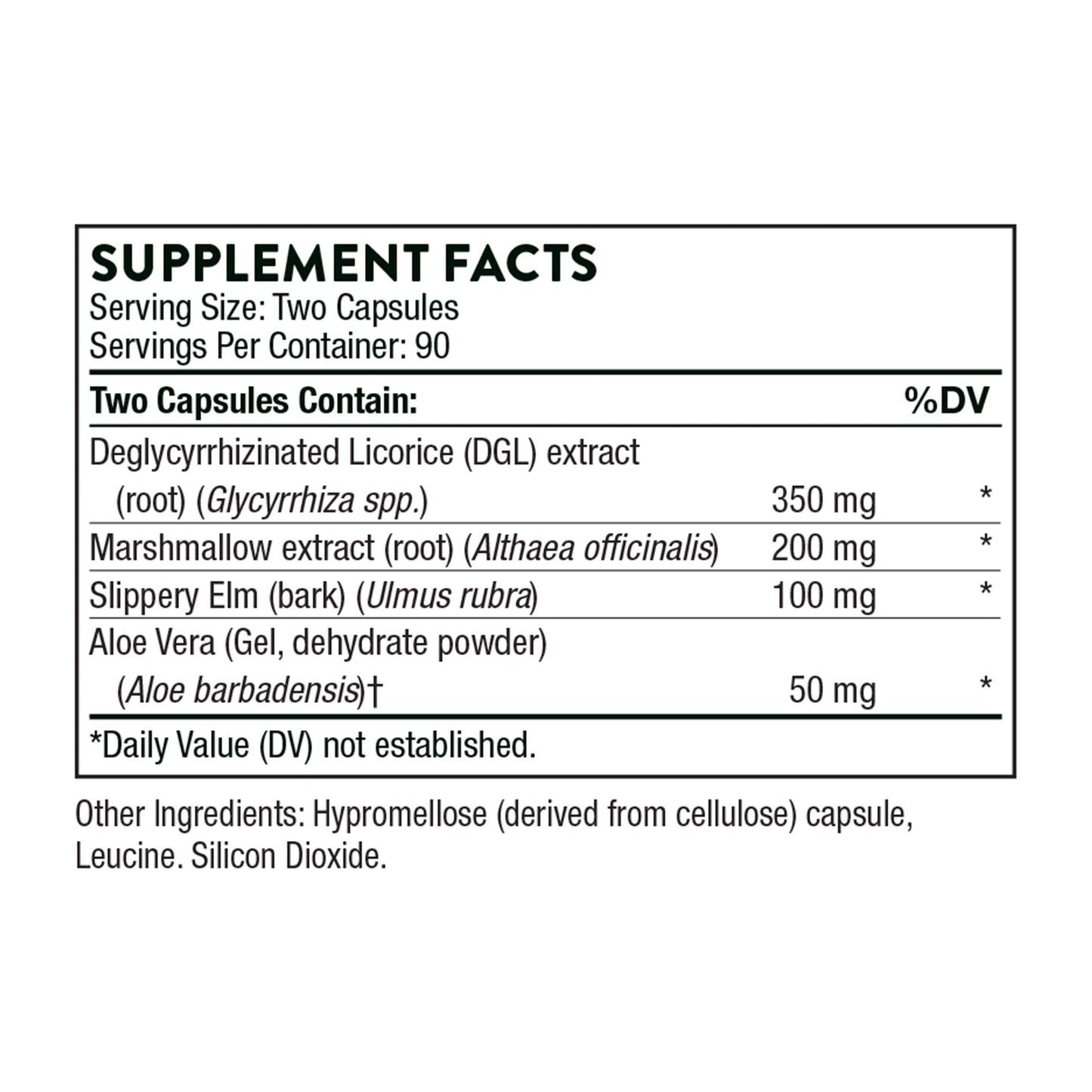 Thorne GI Relief - Digestion Supplement Supports Gut Health & Bloating Relief - Made with Marshmallow Root Extract & Digestive Enzymes - 180 Capsules - 90 Servings