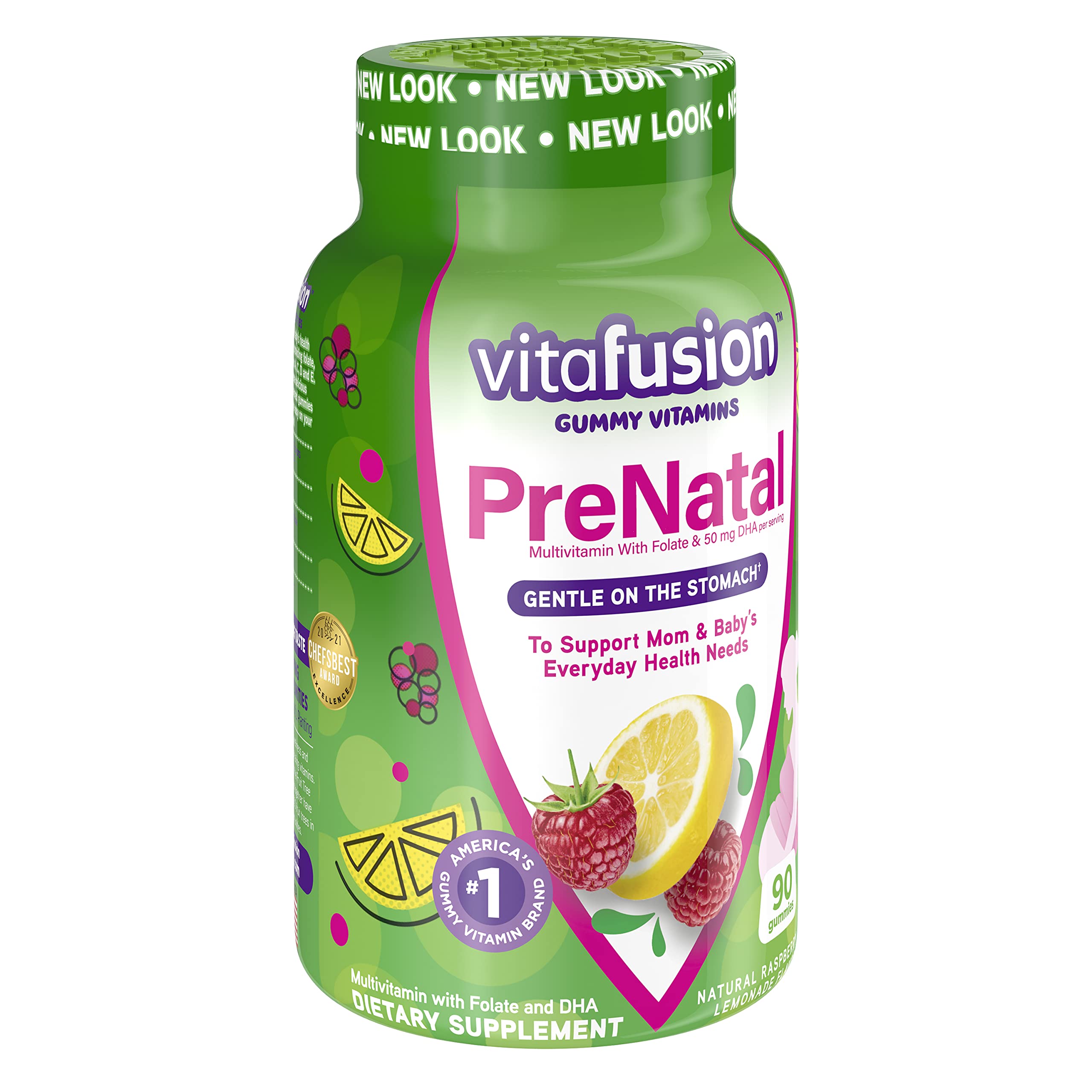 Vitafusion Prenatal, Gummy Vitamins WpNASN, 5Pack (90 Count) Vitafusion
