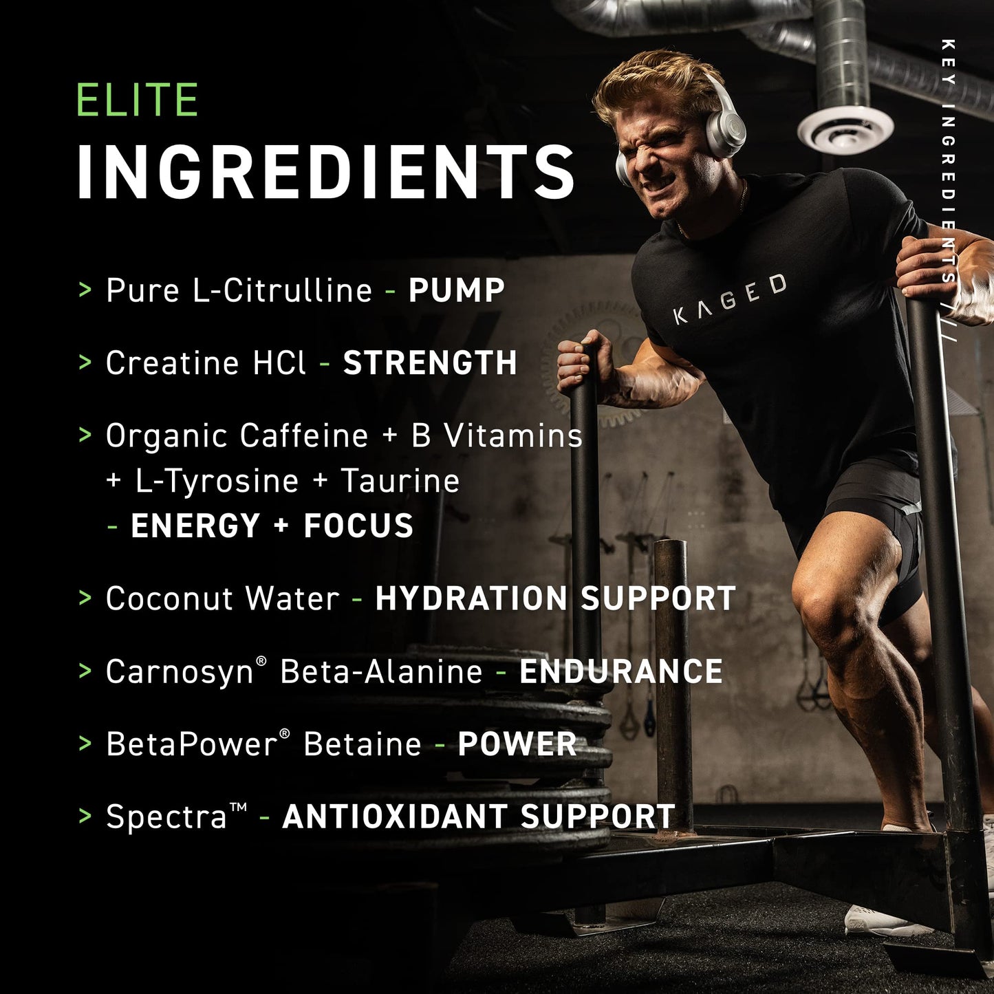 Kaged Original Pre Workout Powder | Berry Blast | Pre-Kaged | Formulated with Creatine