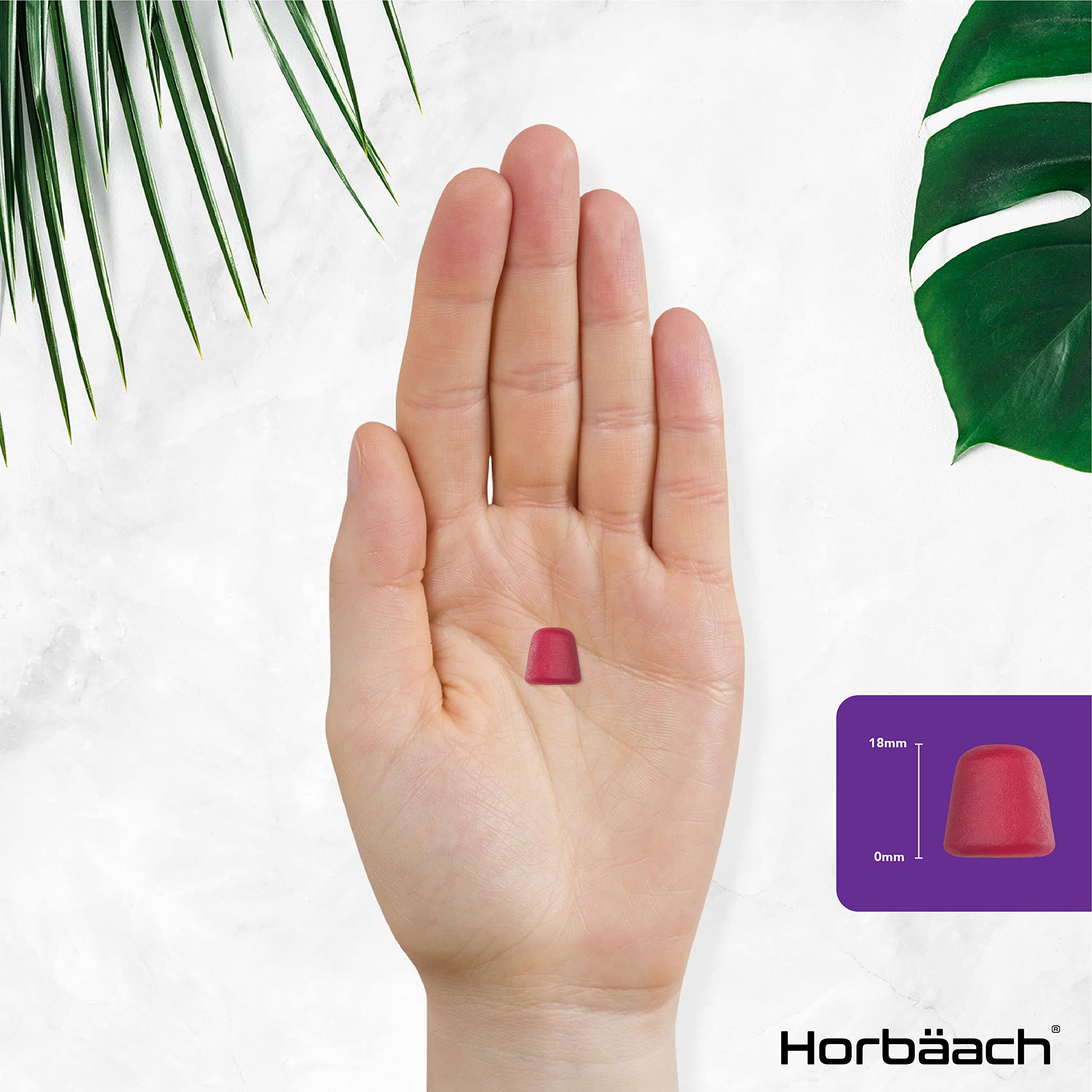 Biotin Gummies 10,000mcg | 90 Vegan Vitamins | Natural Strawberry Flavour Horbäach