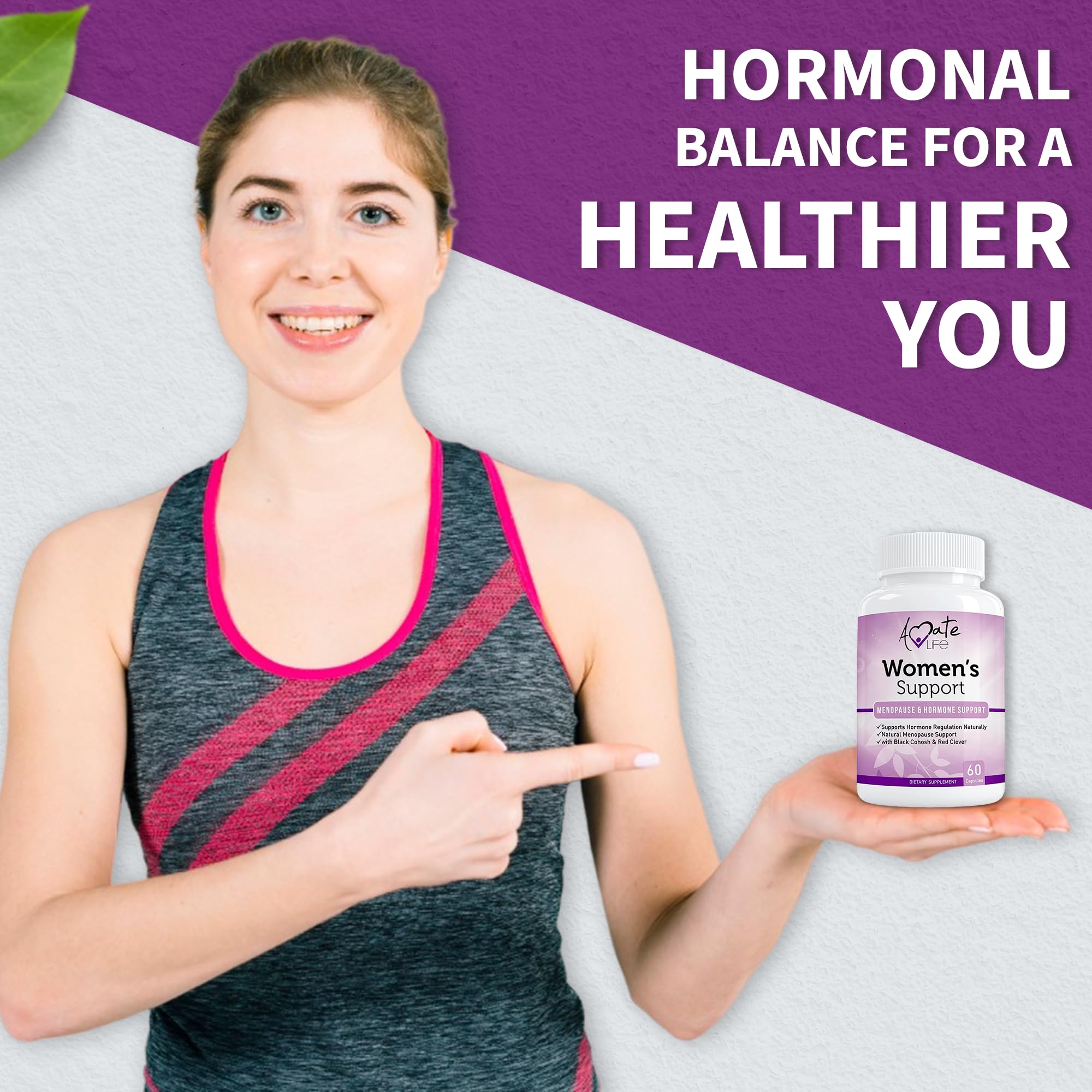 Women’s Support Supplement- Natural Hormone Regulation- Menopause Support Supplement- Estrogen Rich Amate Life