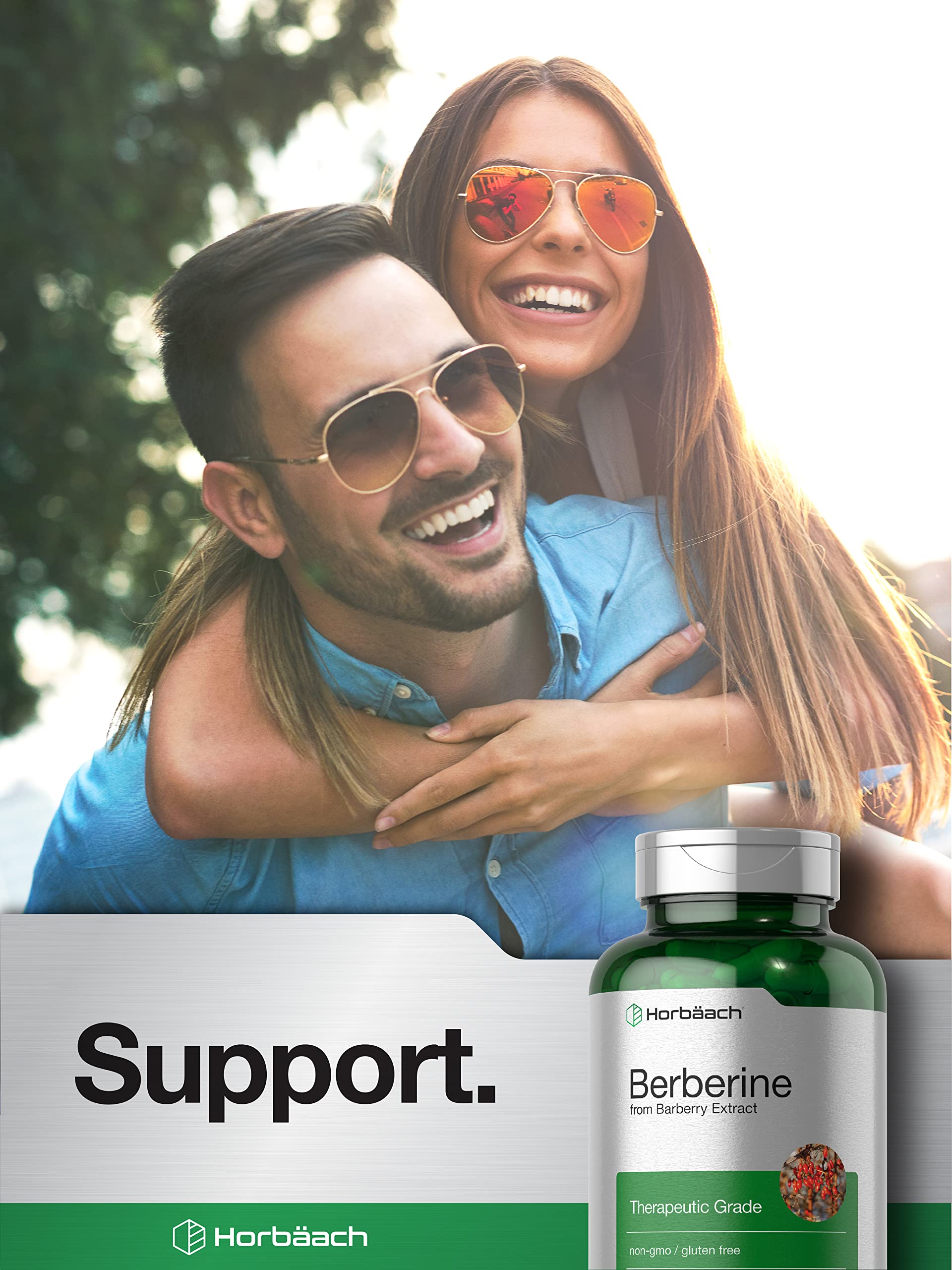 Berberine Supplement | 120 Capsules | Berberine HCl from Barberry Extract | Non-GMO Horbäach