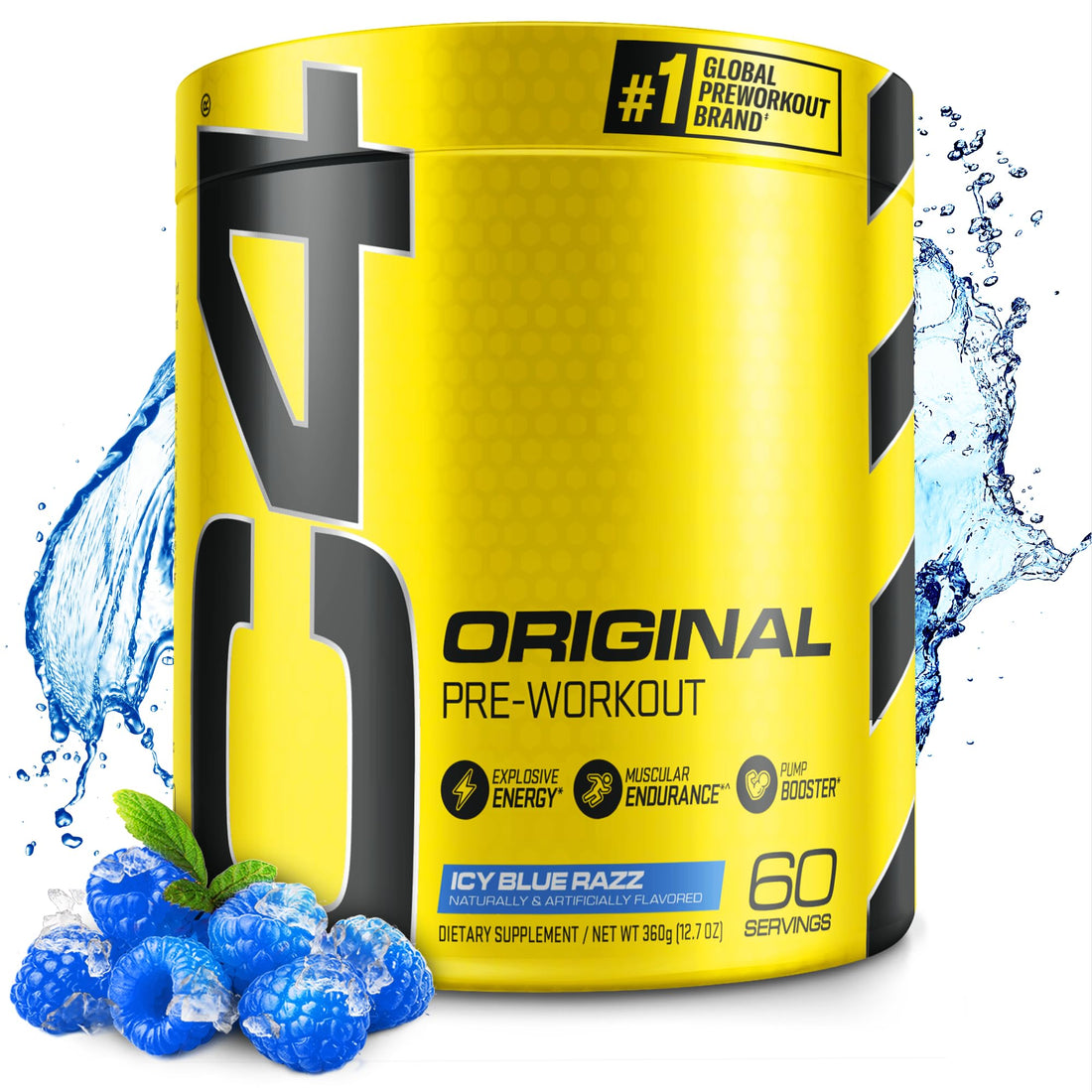 Cellucor C4 Original Pre Workout Powder ICY Blue Razz - Vitamin C for Immune 