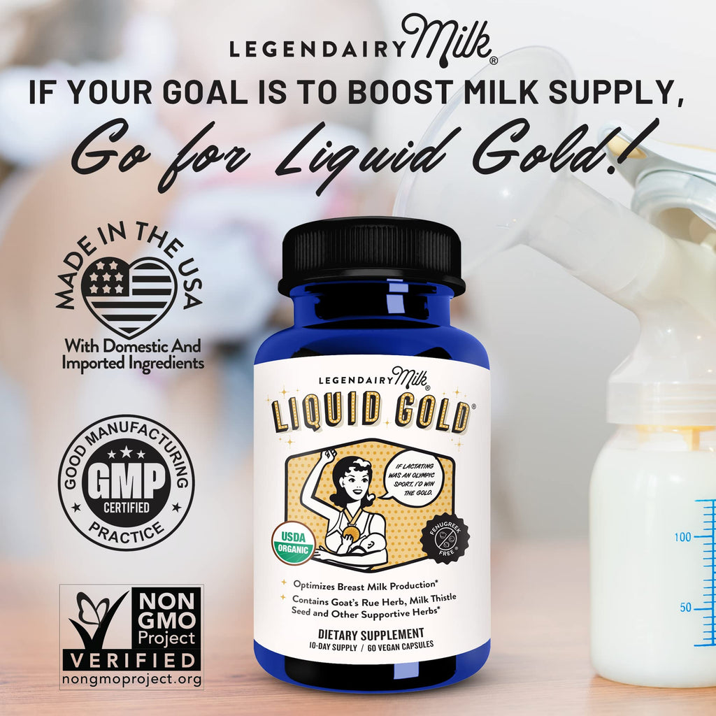 Legendairy Milk Liquid Gold Lactation Supplement, Organic Goat's Rue Lactation