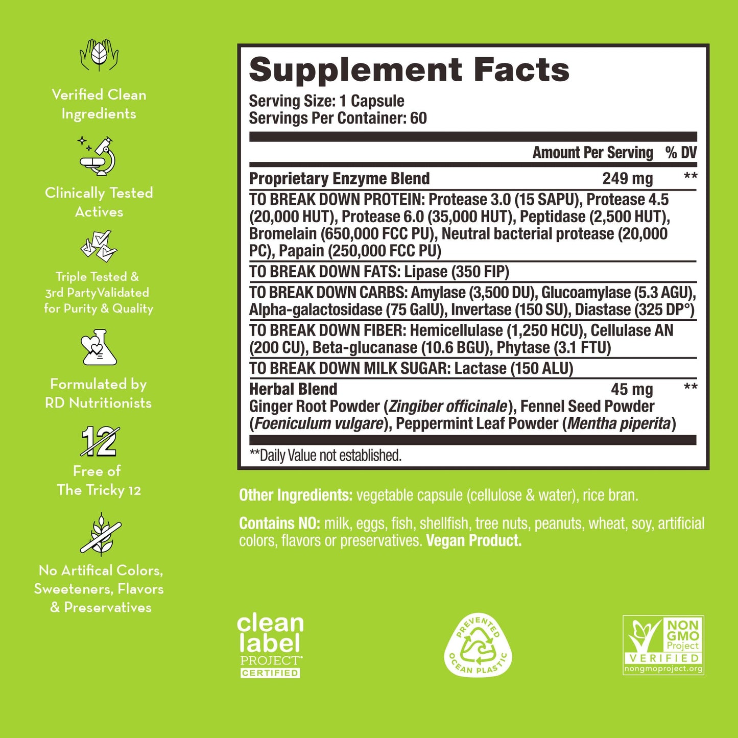 HUM Flatter Me Supplement for Daily Bloating - 18 Full Spectrum Digestive