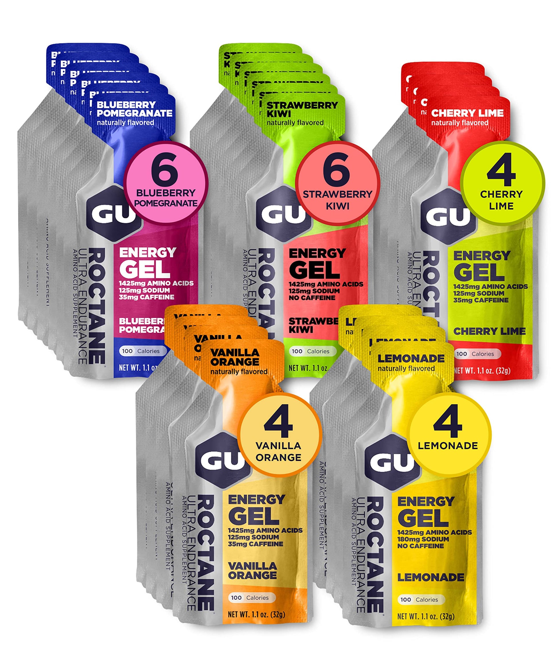 GU Energy Roctane Ultra Endurance Energy Gel, Quick On-The-Go Sports