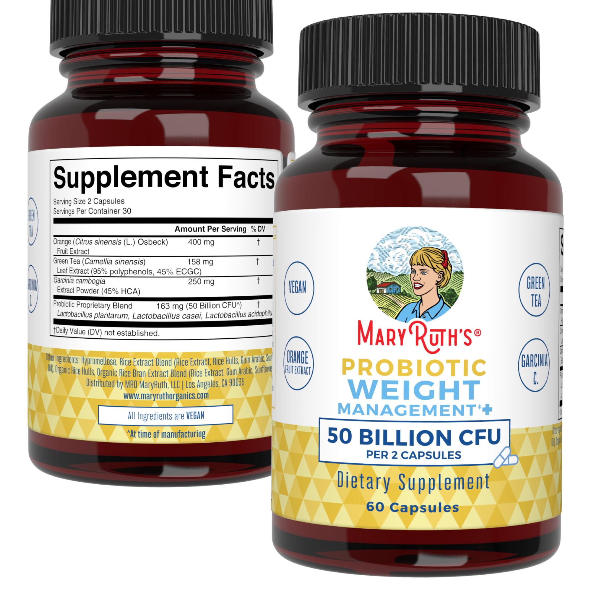 MaryRuth's Probiotics Capsule for Women & Men | Weight Management | Digestive & Gut Health