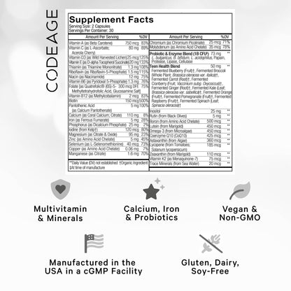 Codeage Teen’s Daily Multivitamin Supplement, 25+ Vitamins & Minerals for Teenage Boys & Girls