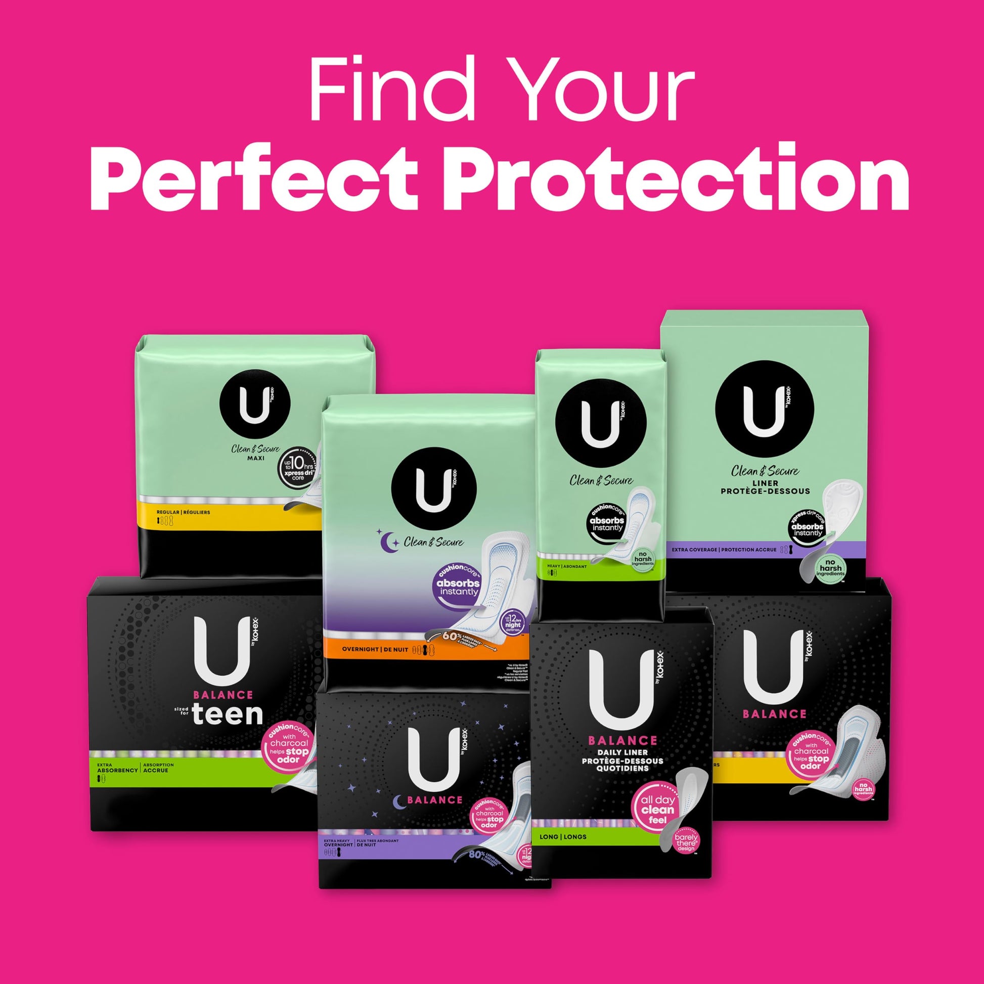 U by Kotex Balance Wrapped Panty Liners, Regular Length, 80 Count (Packaging May Vary) U by Kotex