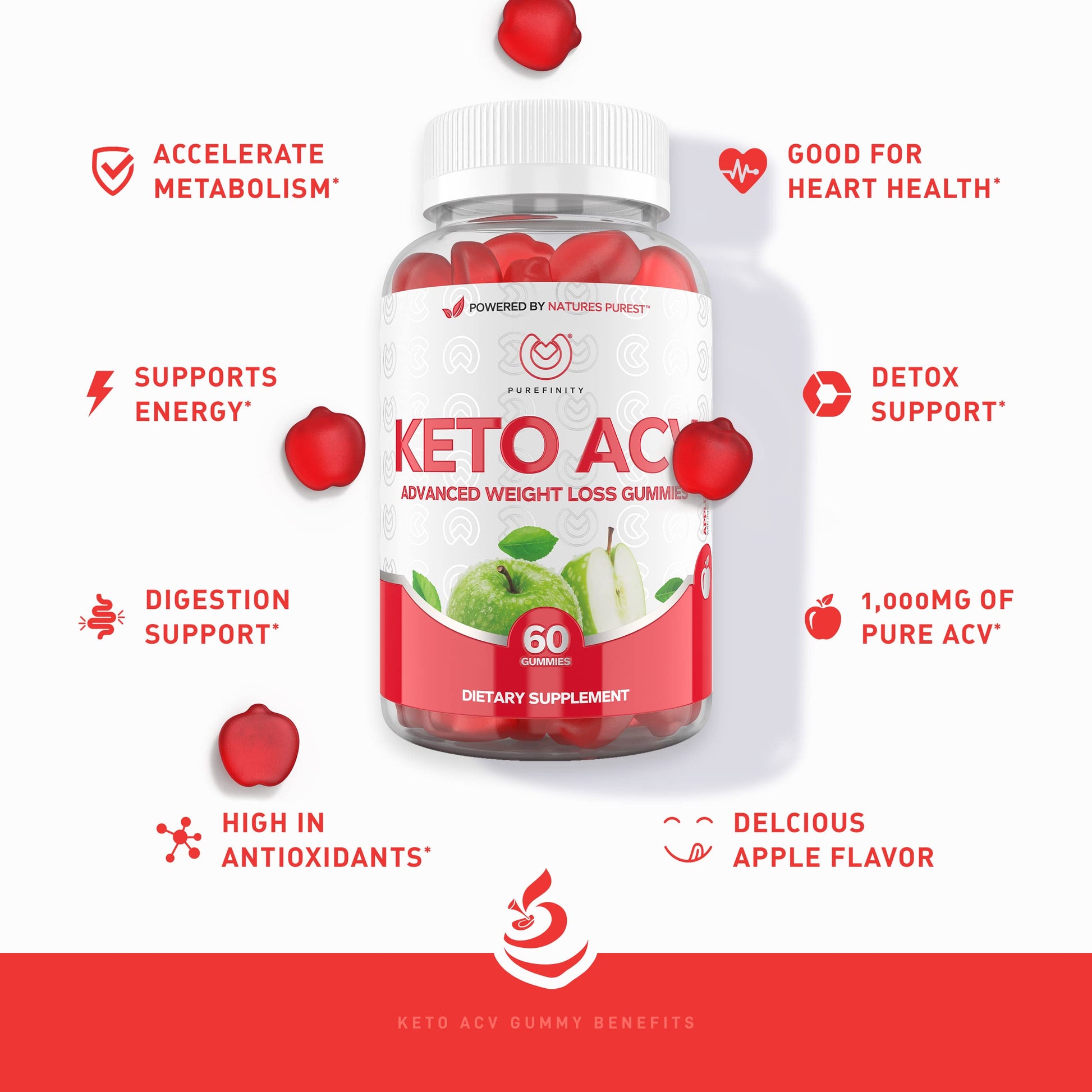 PUREFINITY Keto ACV Gummies to Support Weight Loss and Detox - True Form Keto ACV PUREFINITY