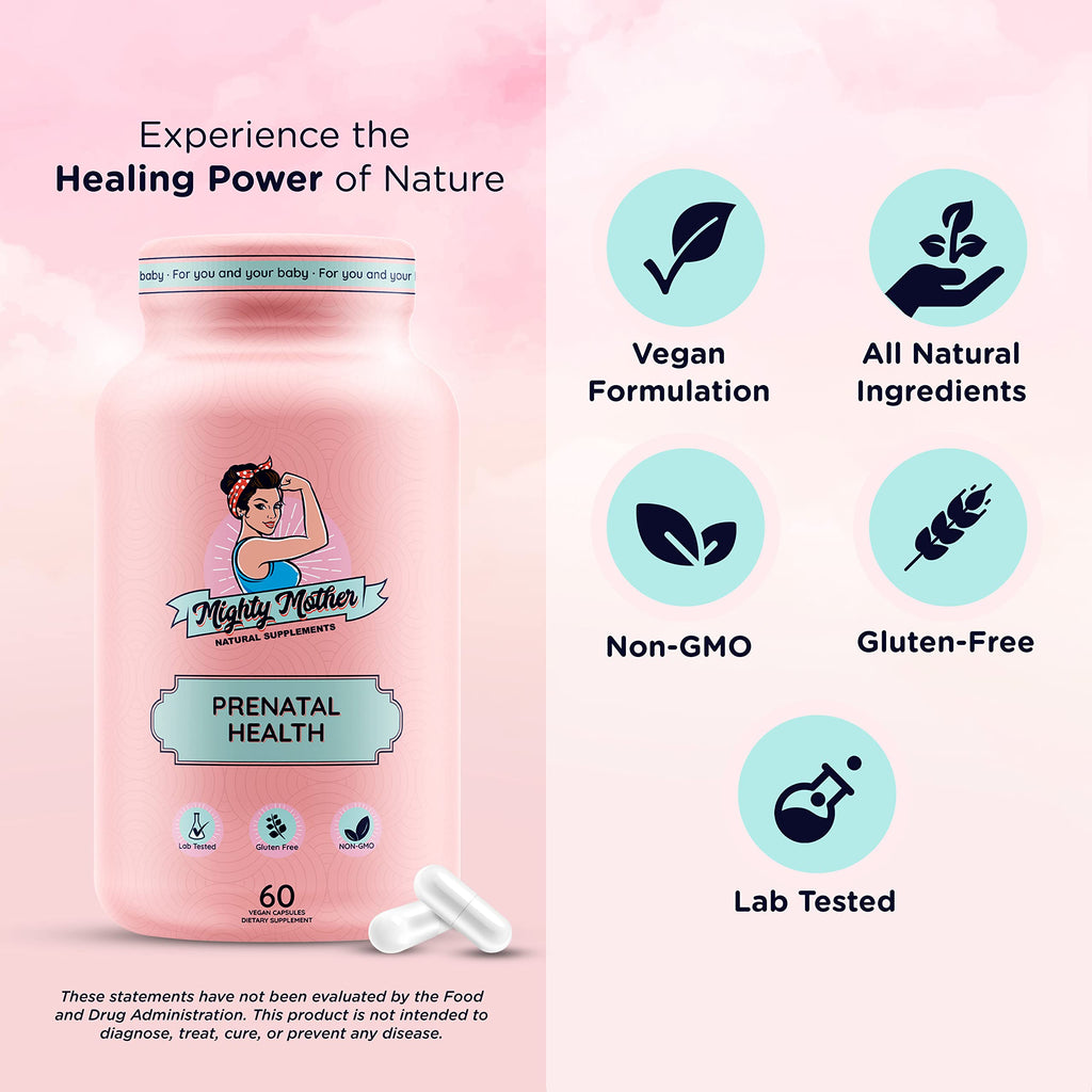 Mighty Mother Conception Fertility Prenatal Vitamins with, Iron, Folic Acid, Zinc, Biotin, Vitamin C