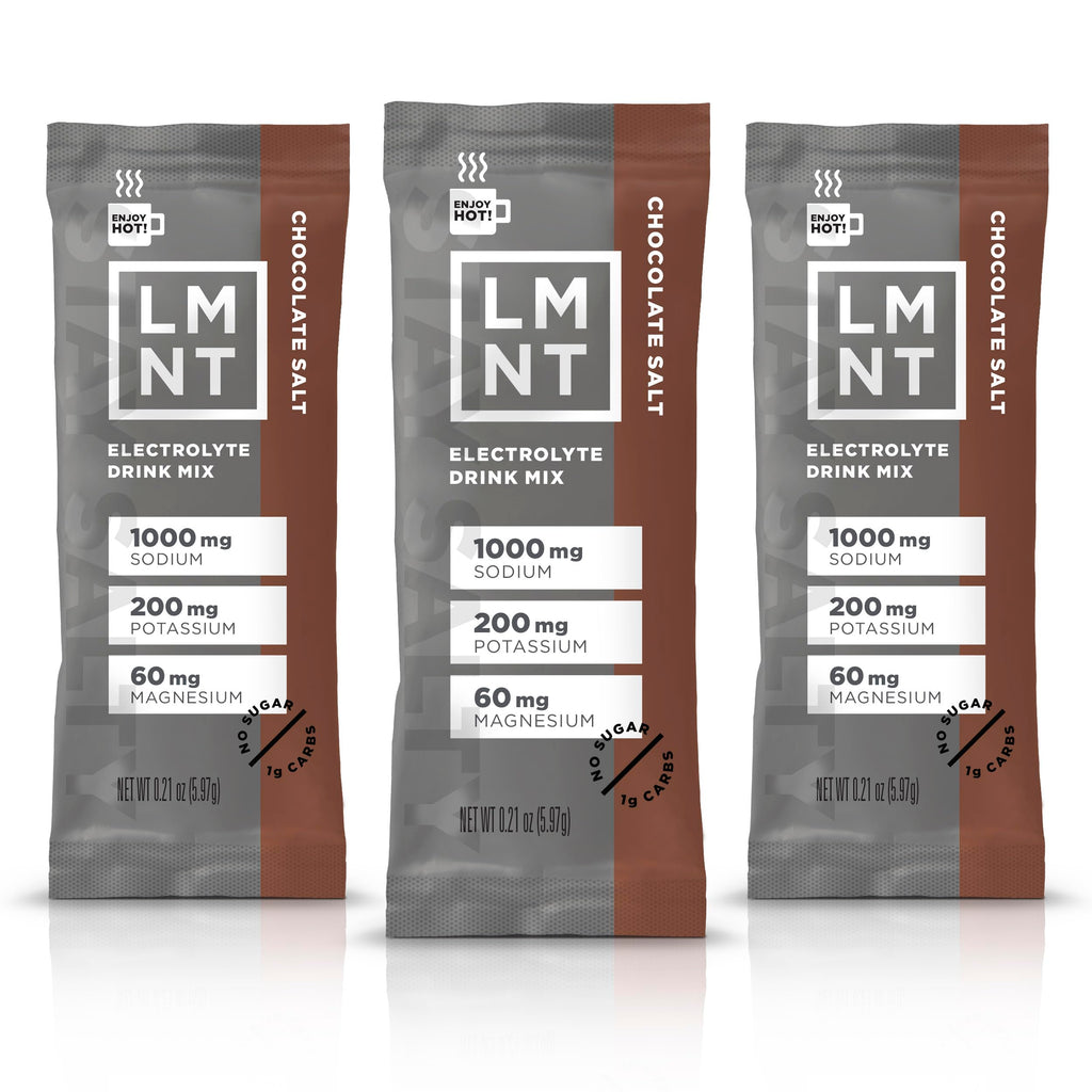 LMNT Zero-Sugar Electrolytes - Hot Chocolate Salt - Hydration Powder Packets 