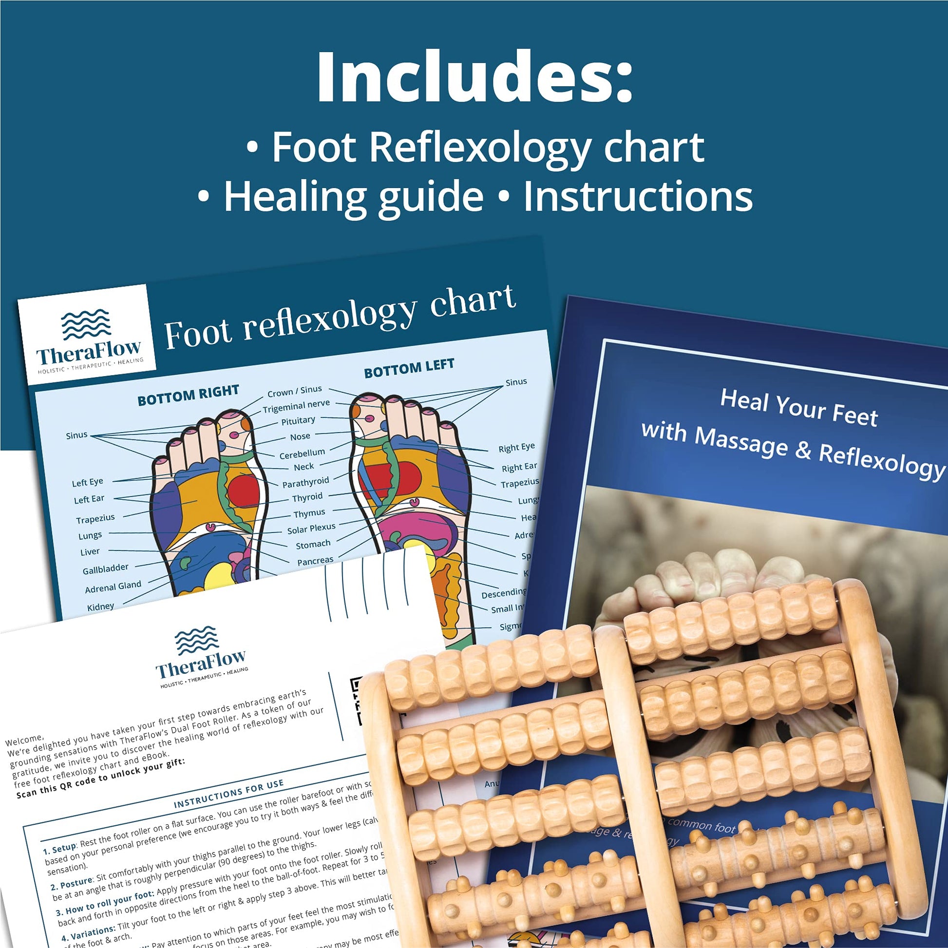 TheraFlow Foot Massager for Plantar Fasciitis Relief, Relaxation Gifts for Women, Men TheraFlow