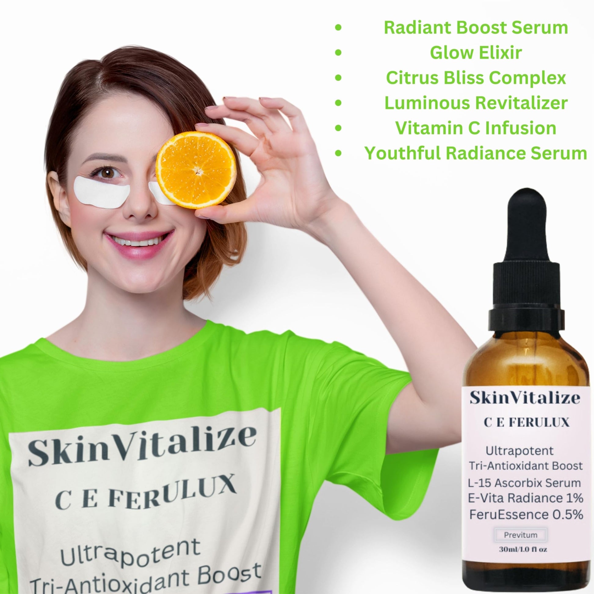 SkinVitalize C E ferulux Vitamin C Serum - 30ml: Advanced Formula for Fighting with Wrinkles Msupps.com