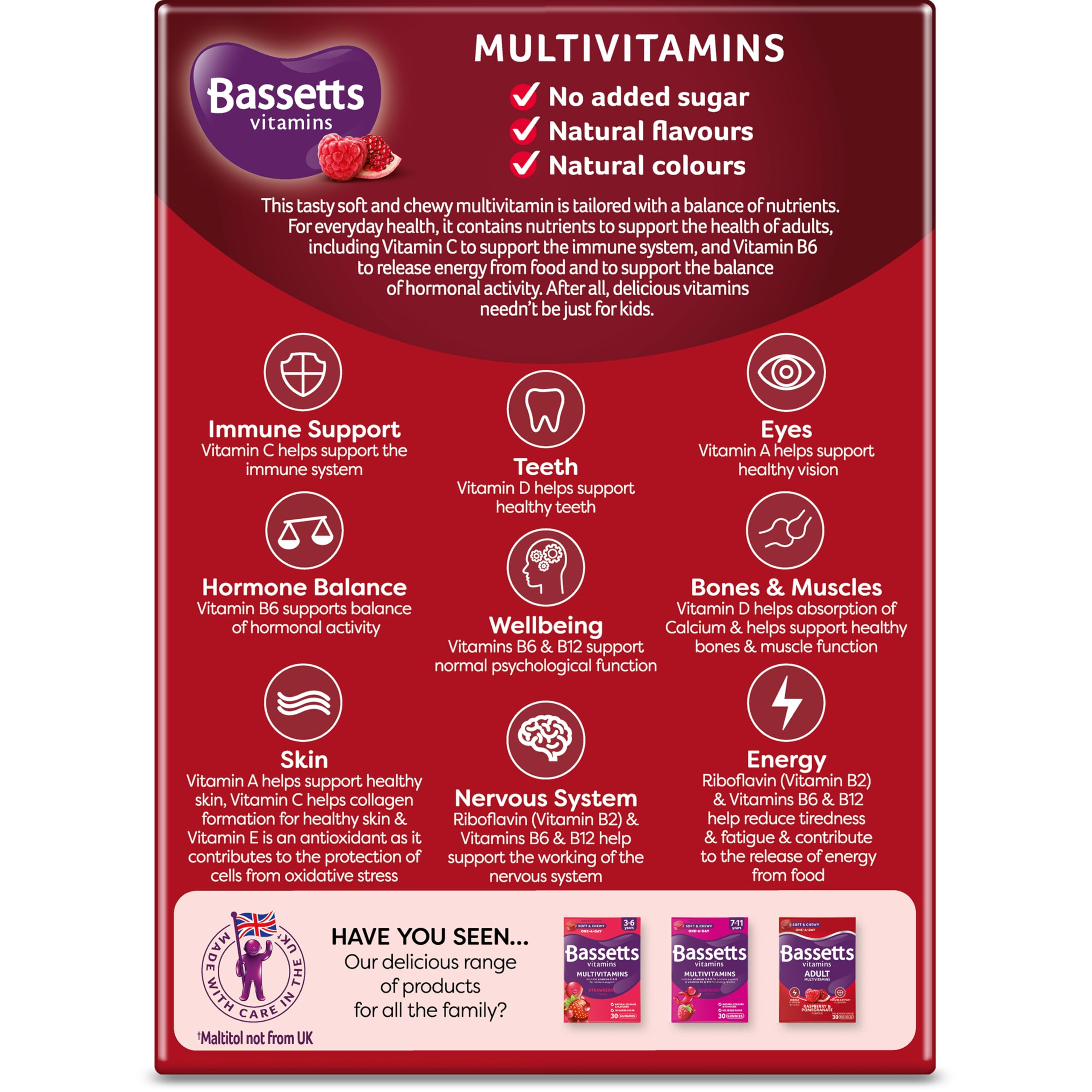 Bassetts Vitamins Adults Multivitamins, 60 Pastilles Bassetts Vitamins
