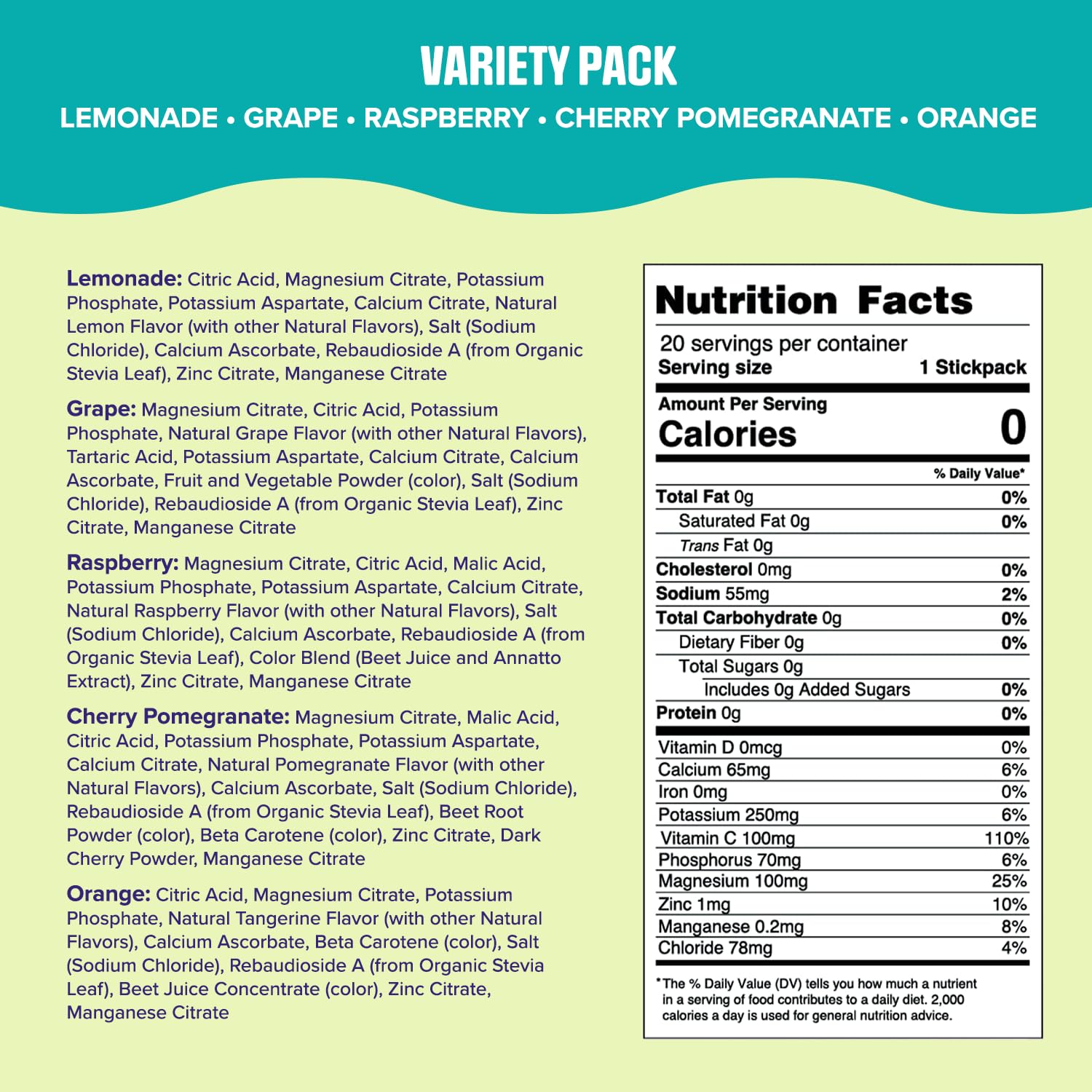 Ultima Replenisher Daily Electrolyte Drink Mix – Original Variety, 20 Stickpacks – Hydration Ultima Replenisher