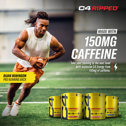 Cellucor C4 Ripped Pre Workout Powder ICY Blue Razz | Creatine Free + Sugar Free