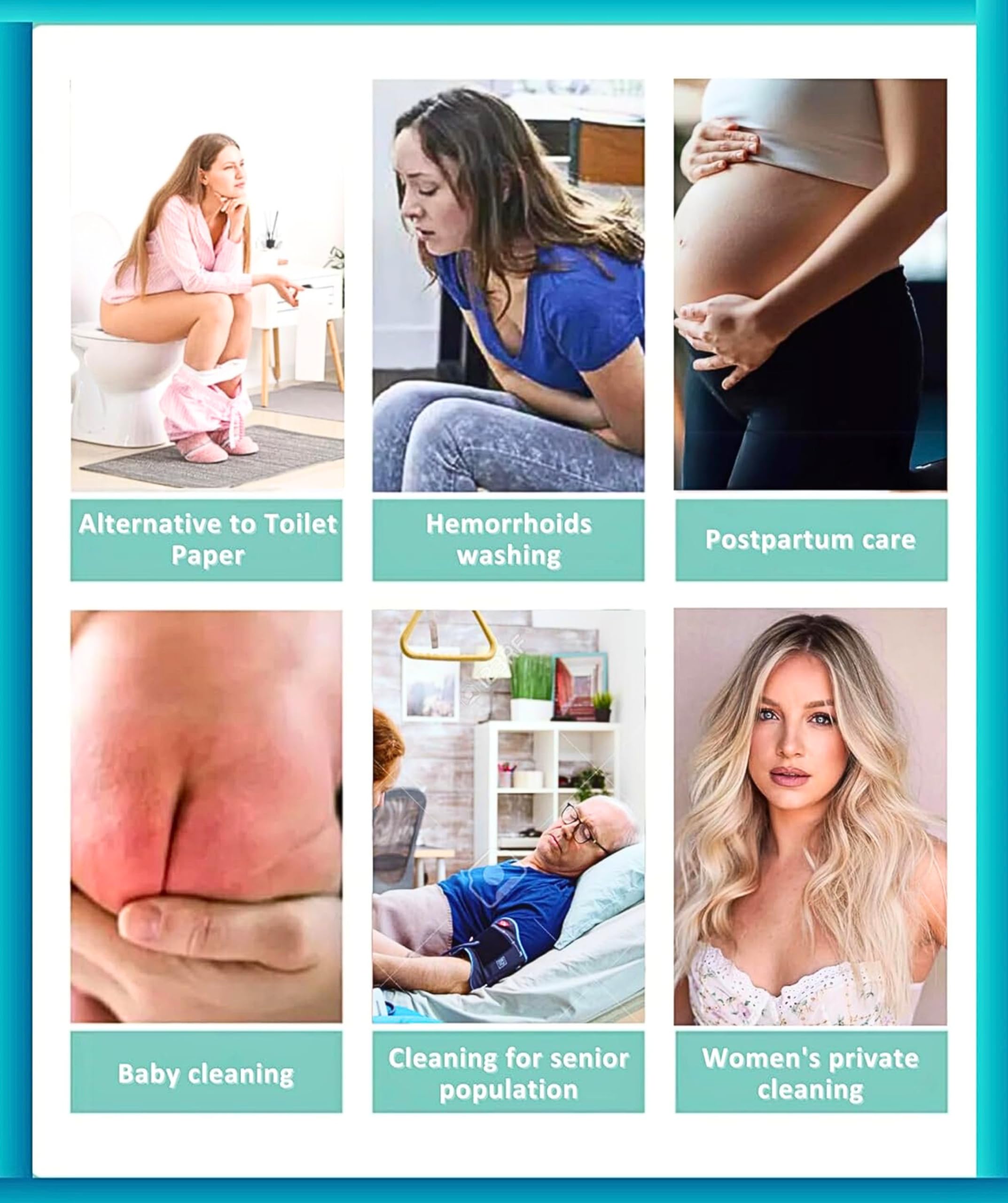 Peri Bottle , Squeeze-Free Portable Bidet for Postpartum Essentials, Peri Bottles for Feminine Hygiene TICALBAK