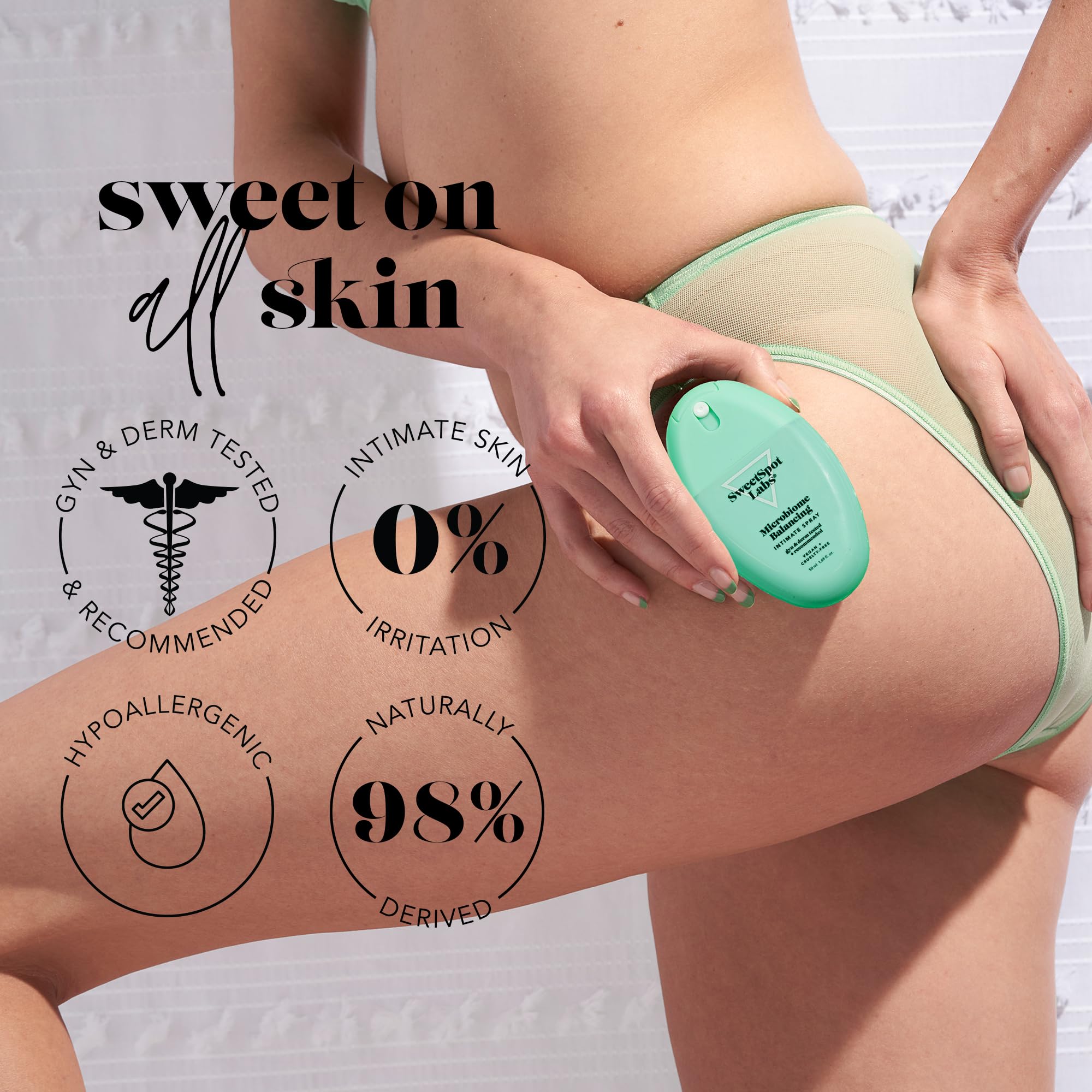 SweetSpot Labs Microbiome Balancing Feminine Spray, Deodorant Spray for External Vaginal Odor & pH SweetSpot Labs