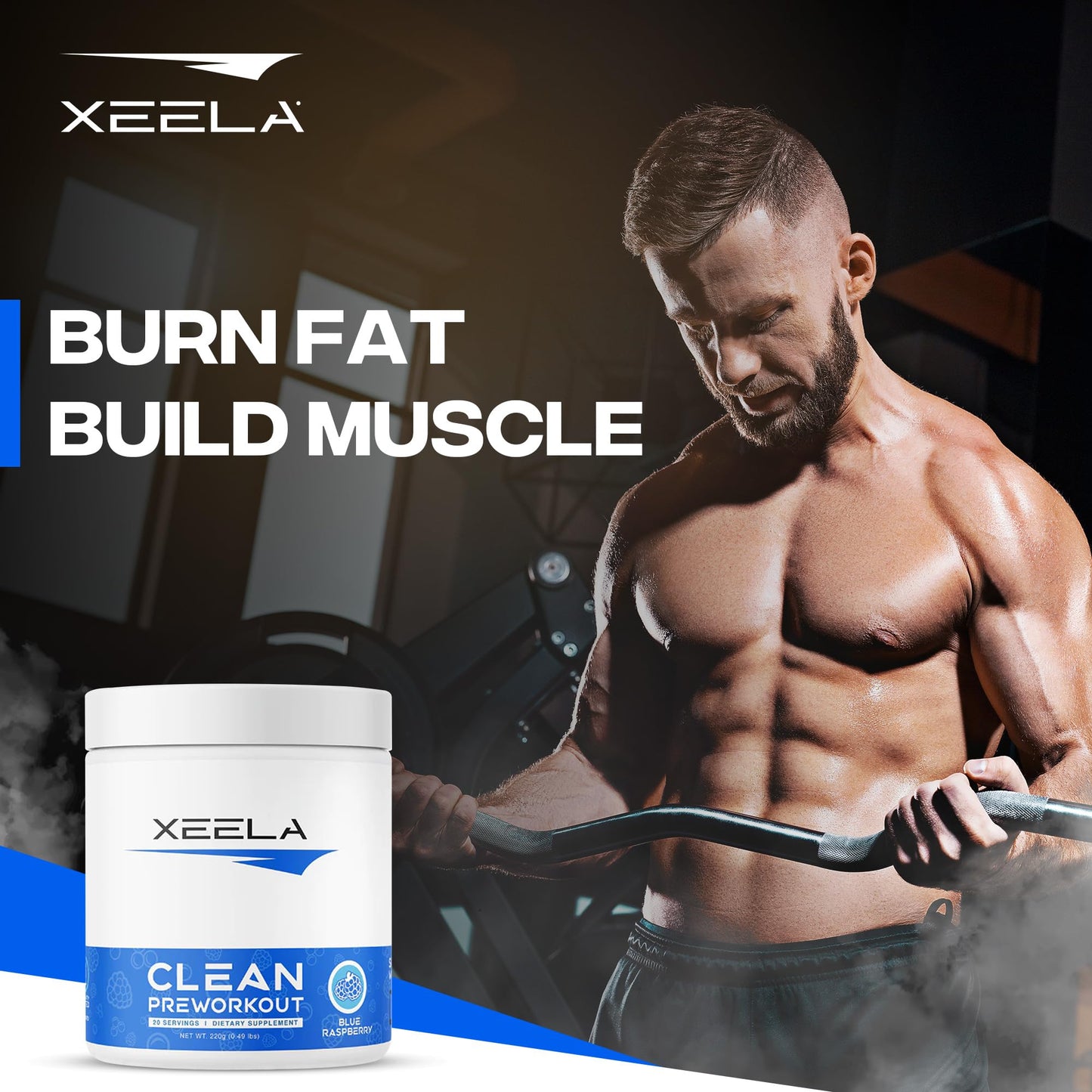 XEELA Organic Pre Workout Powder: Clean Preworkout for Men & Women, with Flavored