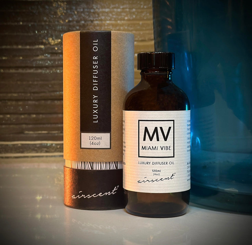 Miami Vibe Diffuser Oil - Air-Scent Fragrance for Aroma Oil Diffusers - 120 Milliliter (4 fl oz) Bottle