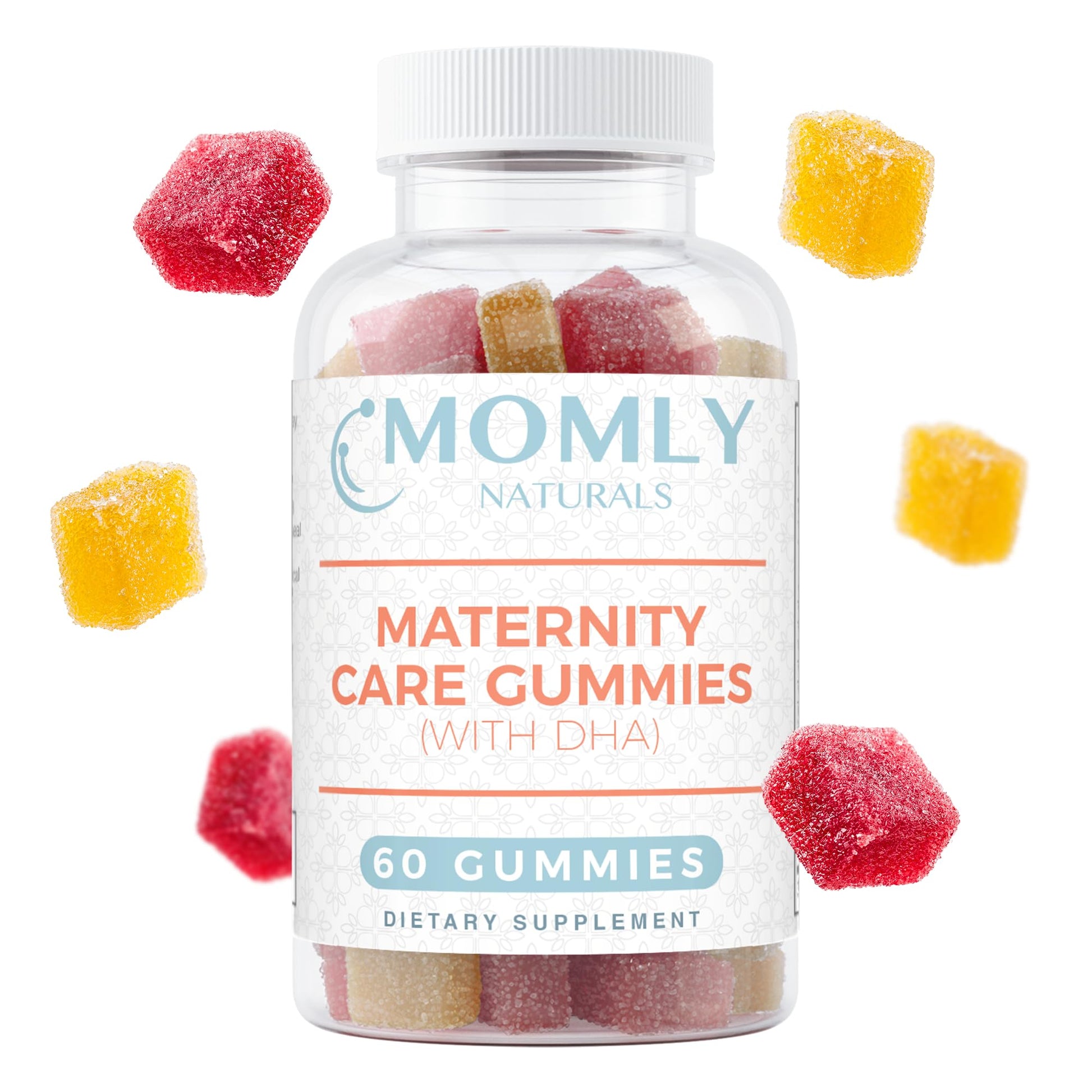 Momly Naturals Maternity Care Gummies Prenatal Vitamins - Prenatal Gummies w/DHA, Vitamin D3