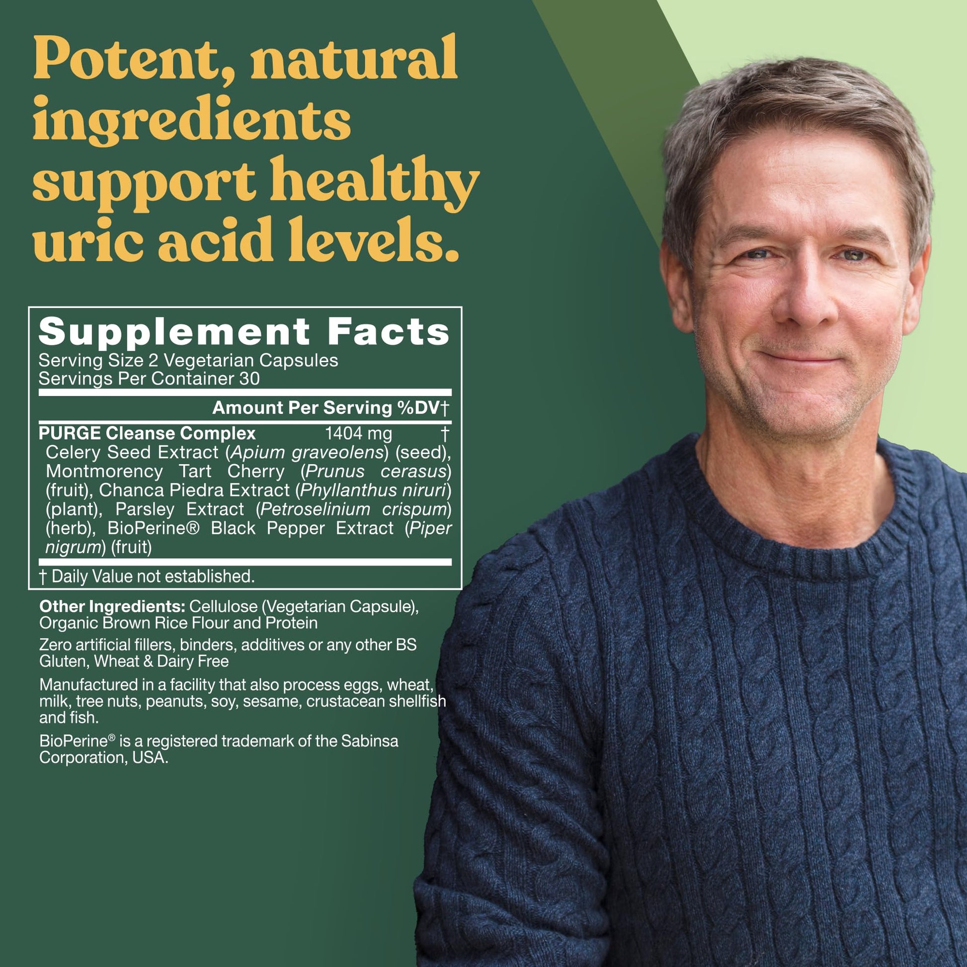 Purge! Uric Acid Flush – Eat & Drink What You Want – Detox and Cleanse with Celery Seed Extract Eu Natural