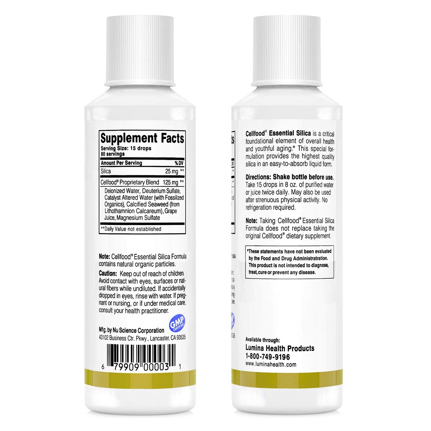Cellfood Essential Silica Anti-Aging Formula, 4 fl oz - Supports Healthy Bones, Joints, Hair