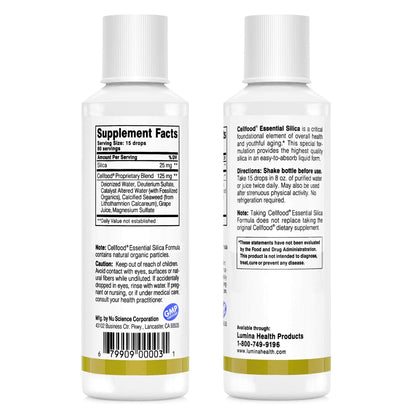 Cellfood Essential Silica Anti-Aging Formula, 4 fl oz - Supports Healthy Bones, Joints, Hair