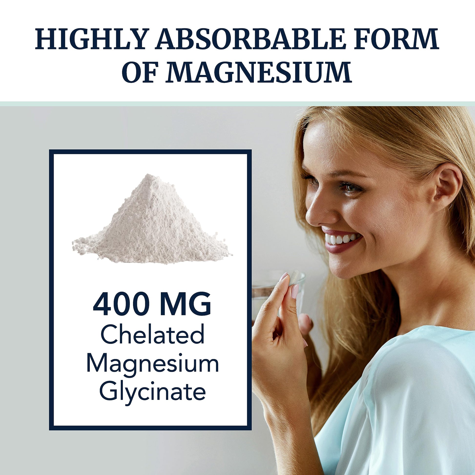 Magnesium Glycinate 400mg | Chelated Bisglycinate for Muscle Relaxation, Bones Nobi Nutrition