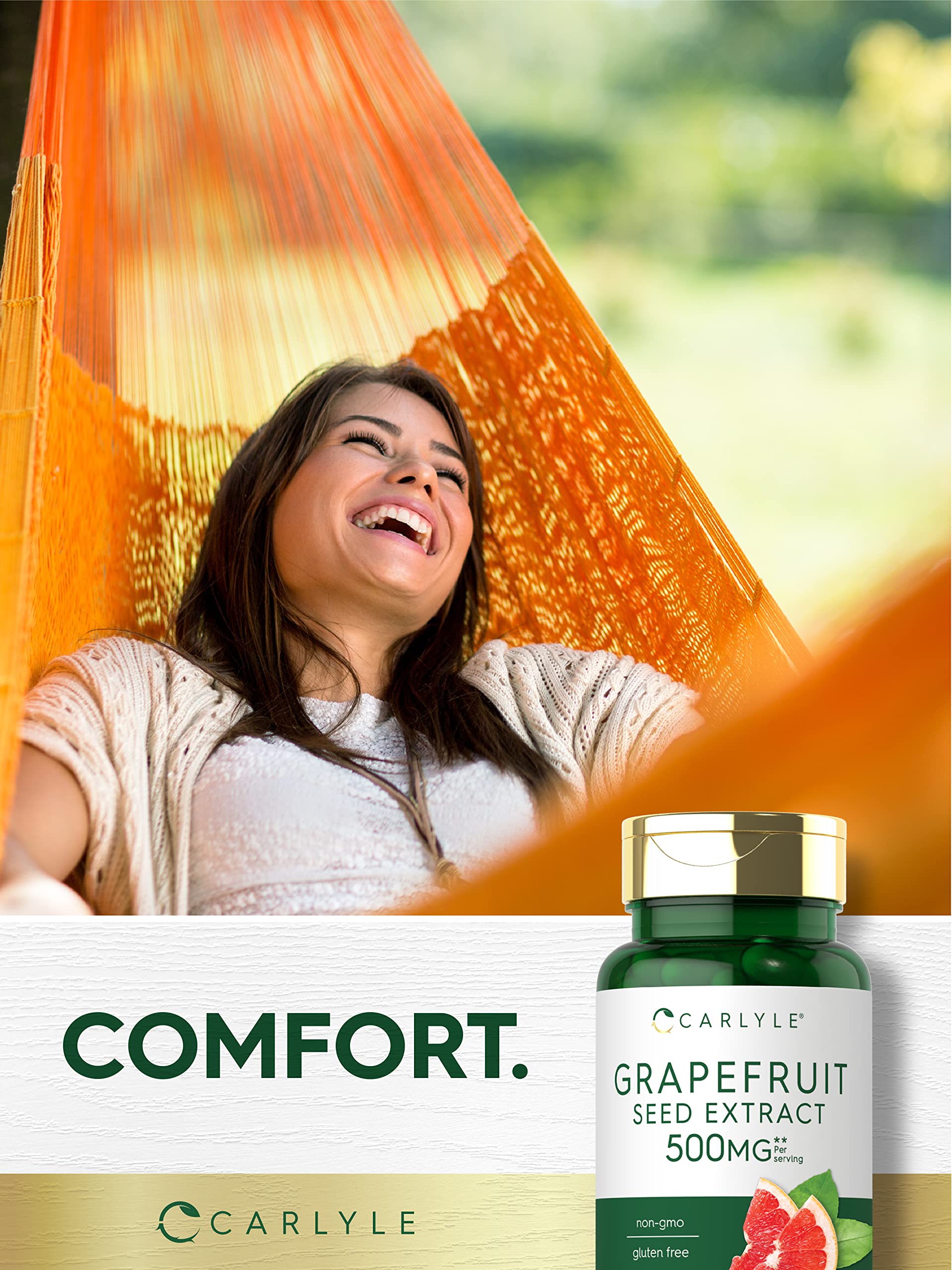 Carlyle Grapefruit Seed Extract | 500 mg 120 Capsules | Maximum Strength | Non-GMO Carlyle