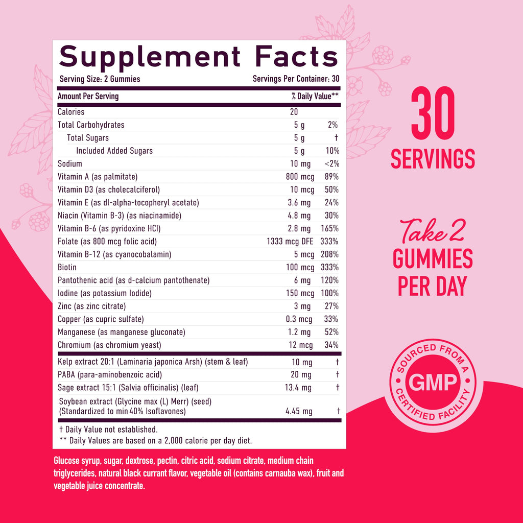 Menopause Support Gummies | Hormone Balance Relief for Hot Flashes, Night Sweats, Mood Swings