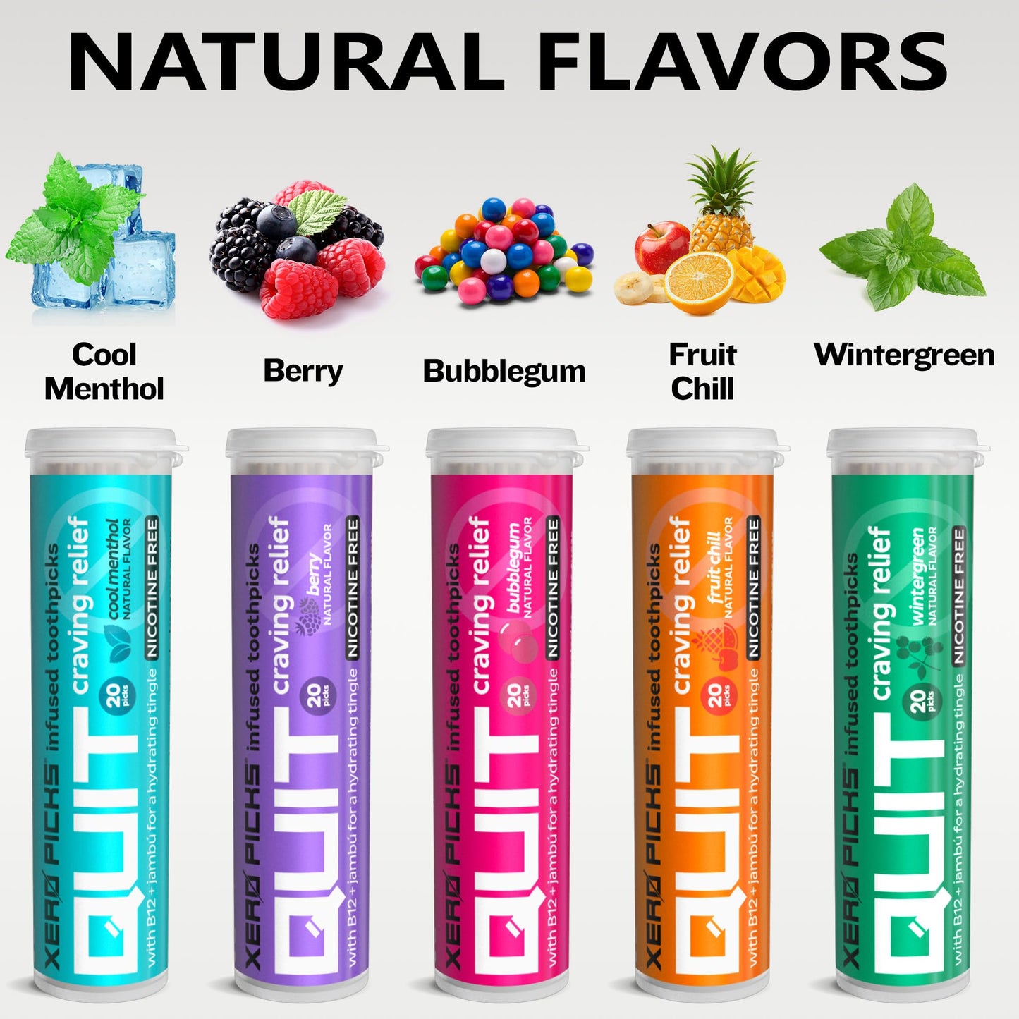 Xero Picks Infused Flavored Toothpicks to Help Quit Smoking - Nicotine