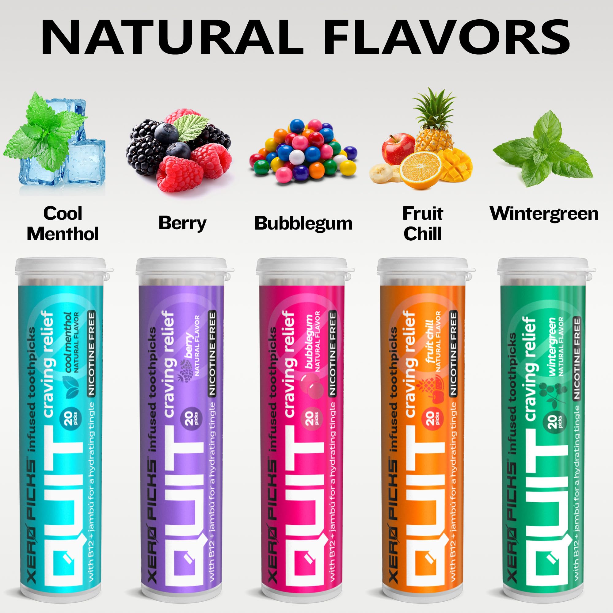 Xero Picks Infused Flavored Toothpicks to Help Quit Smoking - Nicotine Xero Picks