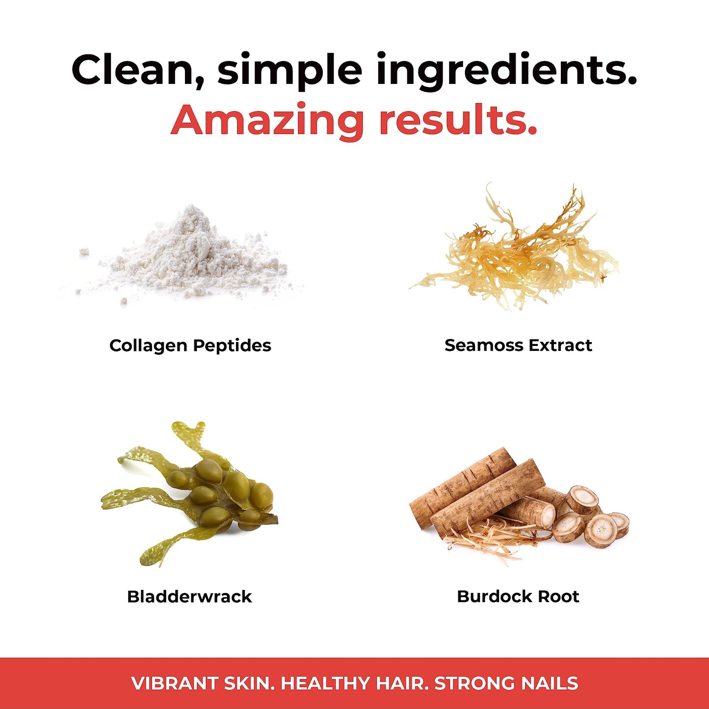 Collagen Mojo Liquid Collagen Peptides with Sea Moss, Burdock Root & Bladderwrack