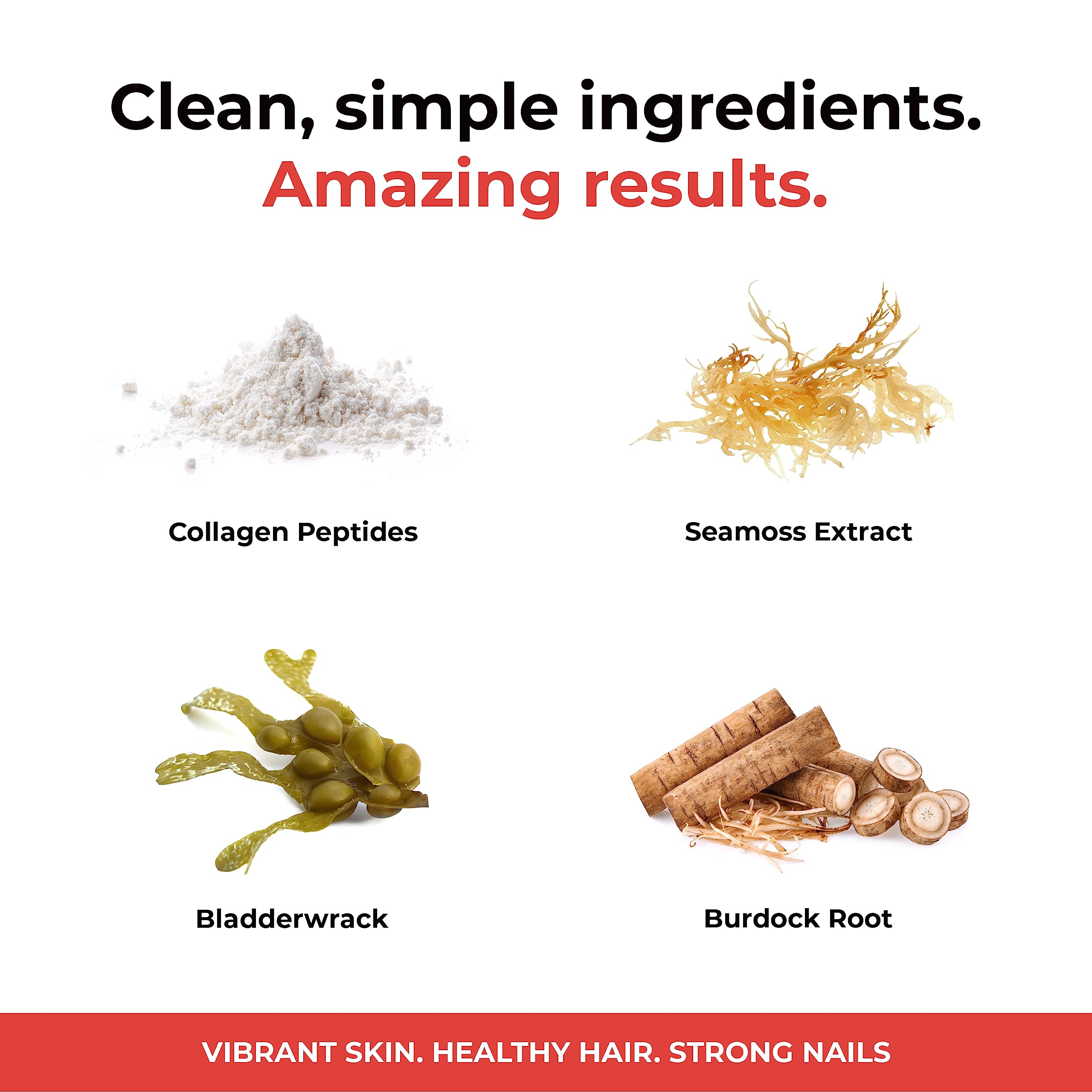 Collagen Mojo Liquid Collagen Peptides with Sea Moss, Burdock Root & Bladderwrack Collagen Mojo