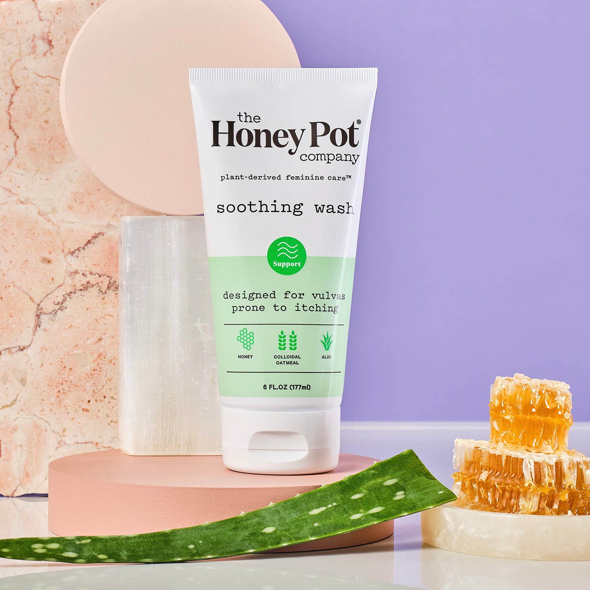 The Honey Pot Company - Anti-Itch Soothing Colloidal Oatmeal Wash - Plant Derived Feminine Care The Honey Pot Company