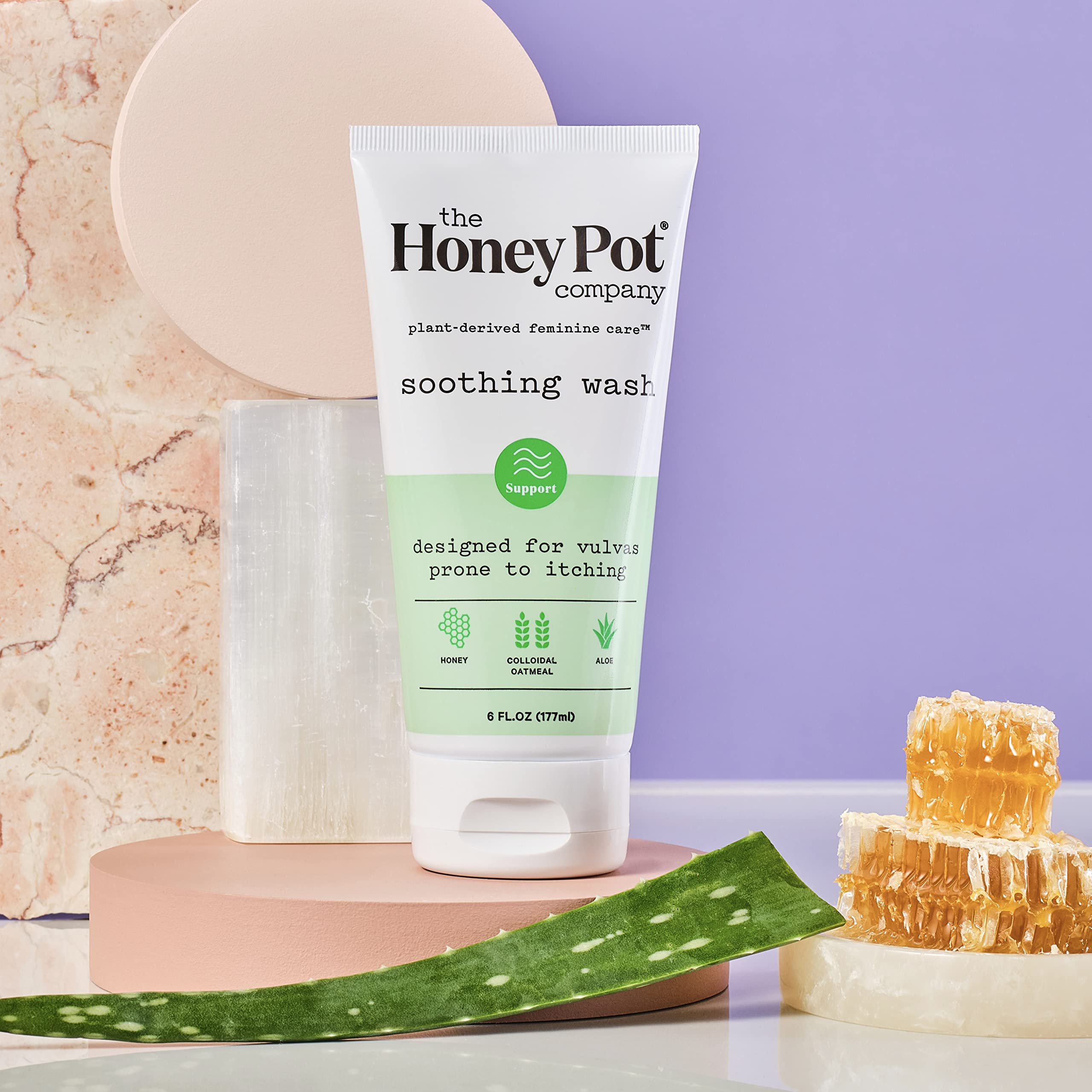 The Honey Pot Company - Anti-Itch Soothing Colloidal Oatmeal Wash - Plant Derived Feminine Care The Honey Pot Company