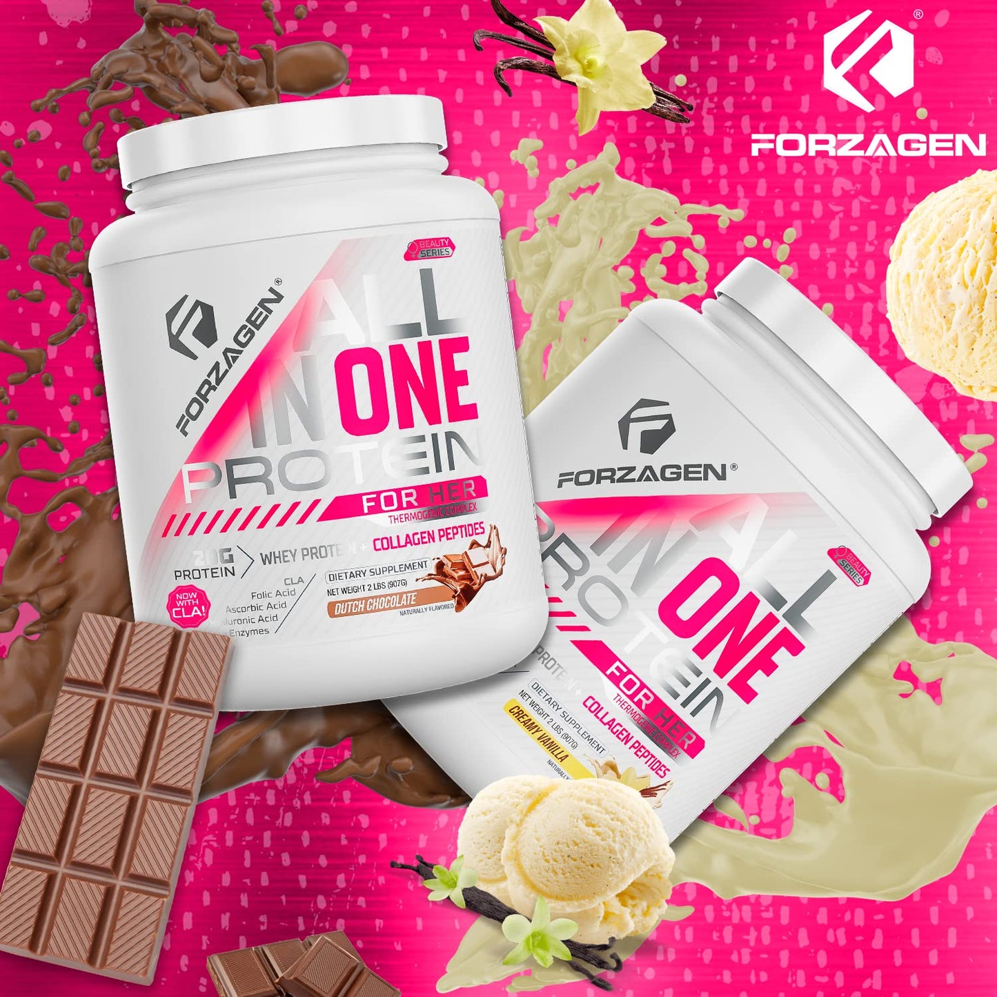 Forzagen Protein Powder for Women - Protein Shake With Collagen Powder for Women