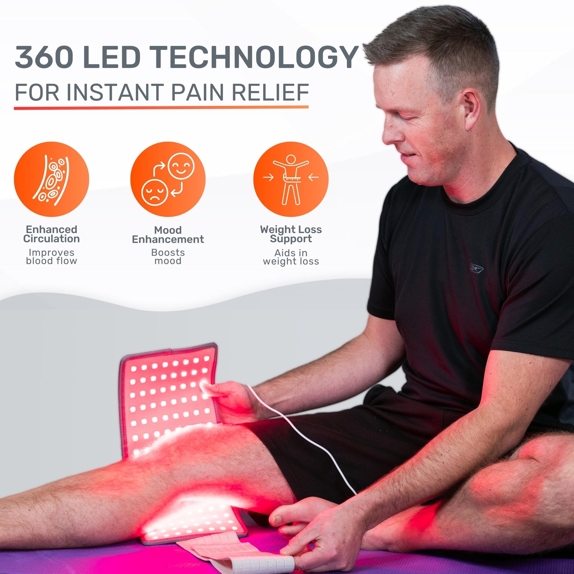 LOOKEE HealGlow Pro Medical Infrared & Red-Light Therapy Belt - LED Technology - 60W Powerful LOOKEE
