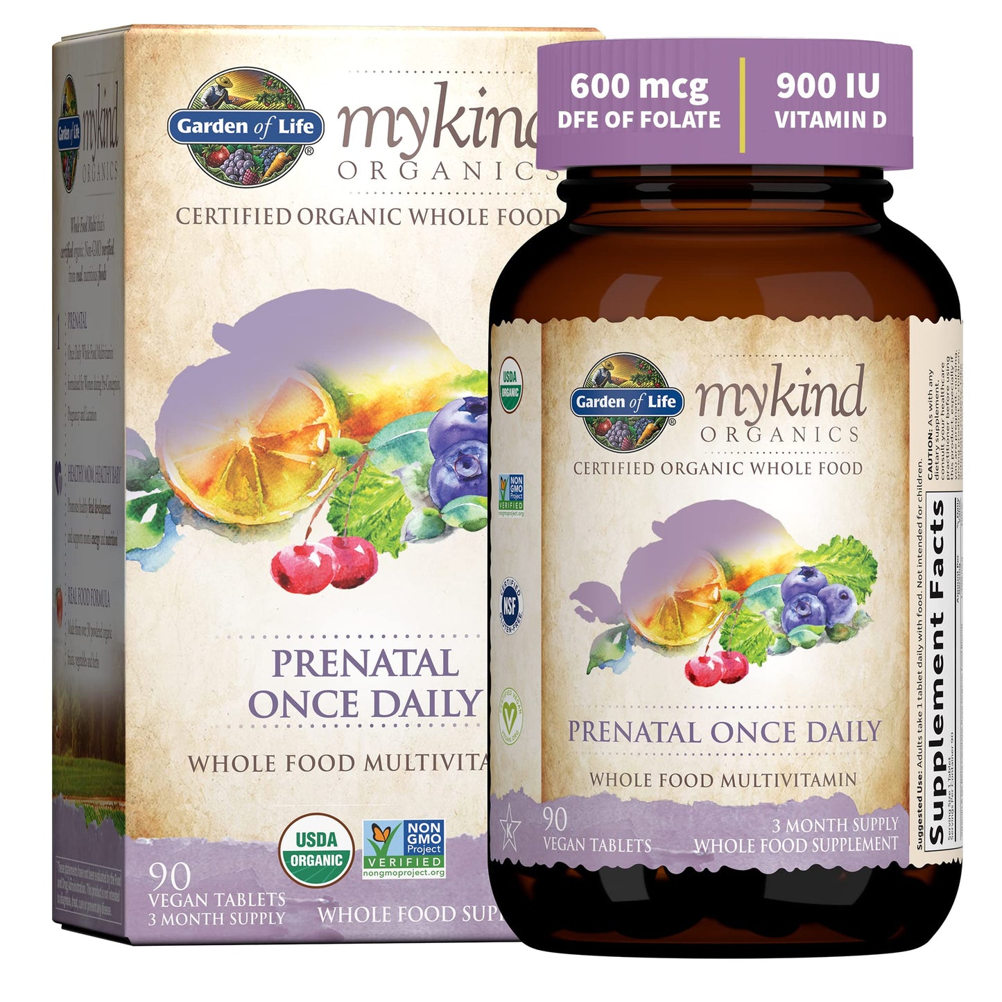 Garden of Life Organics Prenatal Vitamin: Folate for Energy & Healthy Fetal Development &, Dr. Formulated