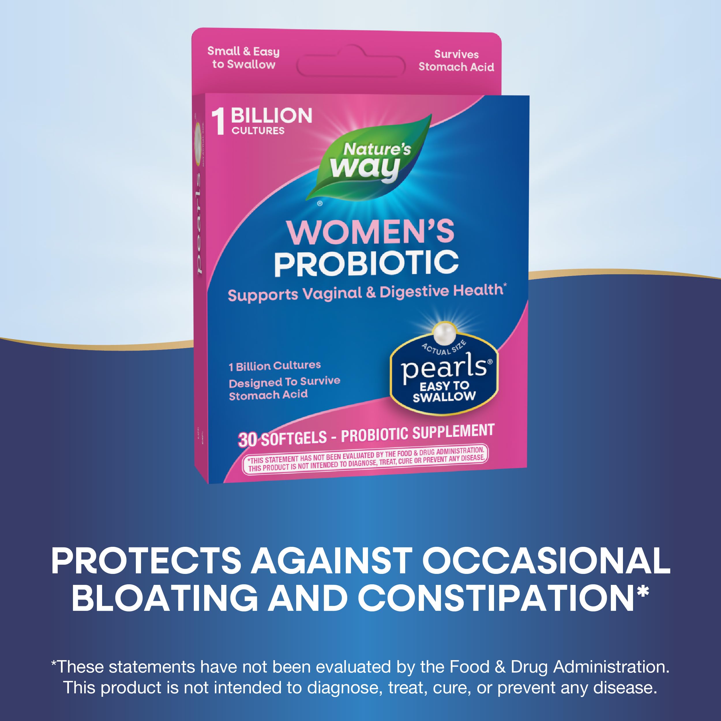 Nature's Way Women's Probiotic Pearls, Supports Vaginal and Digestive Health*, 1 Billion Live Cultures Nature's Way