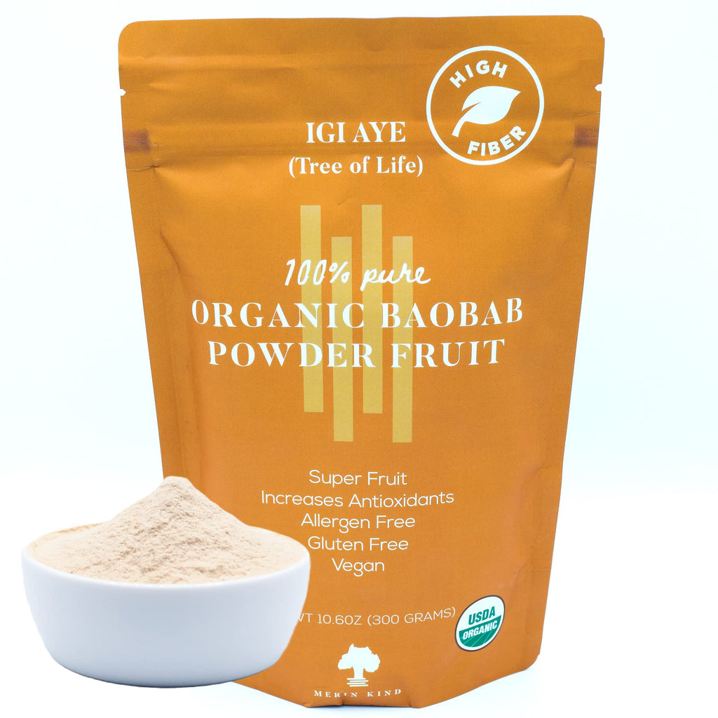 MERIN KIND Organic Baobab Powder - Prebiotic Fiber Supplement