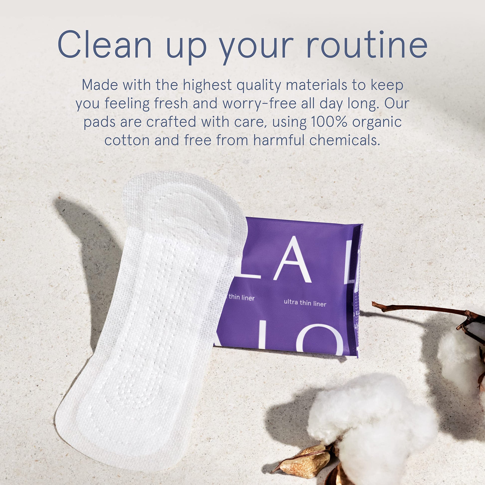 LOLA Ultra Thin Liners, 108 Count - Cotton Panty Liners for Women, Hypoallergenic Pads for Women LOLA