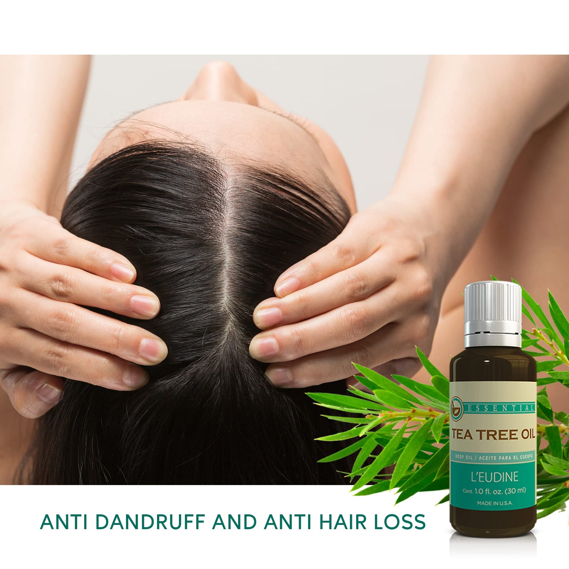 L’EUDINE Tea Tree Oil – 1fl Oz Multipurpose Body Oil for Acne, Toenail Problems, Dandruff, Skin Bites L'eudine