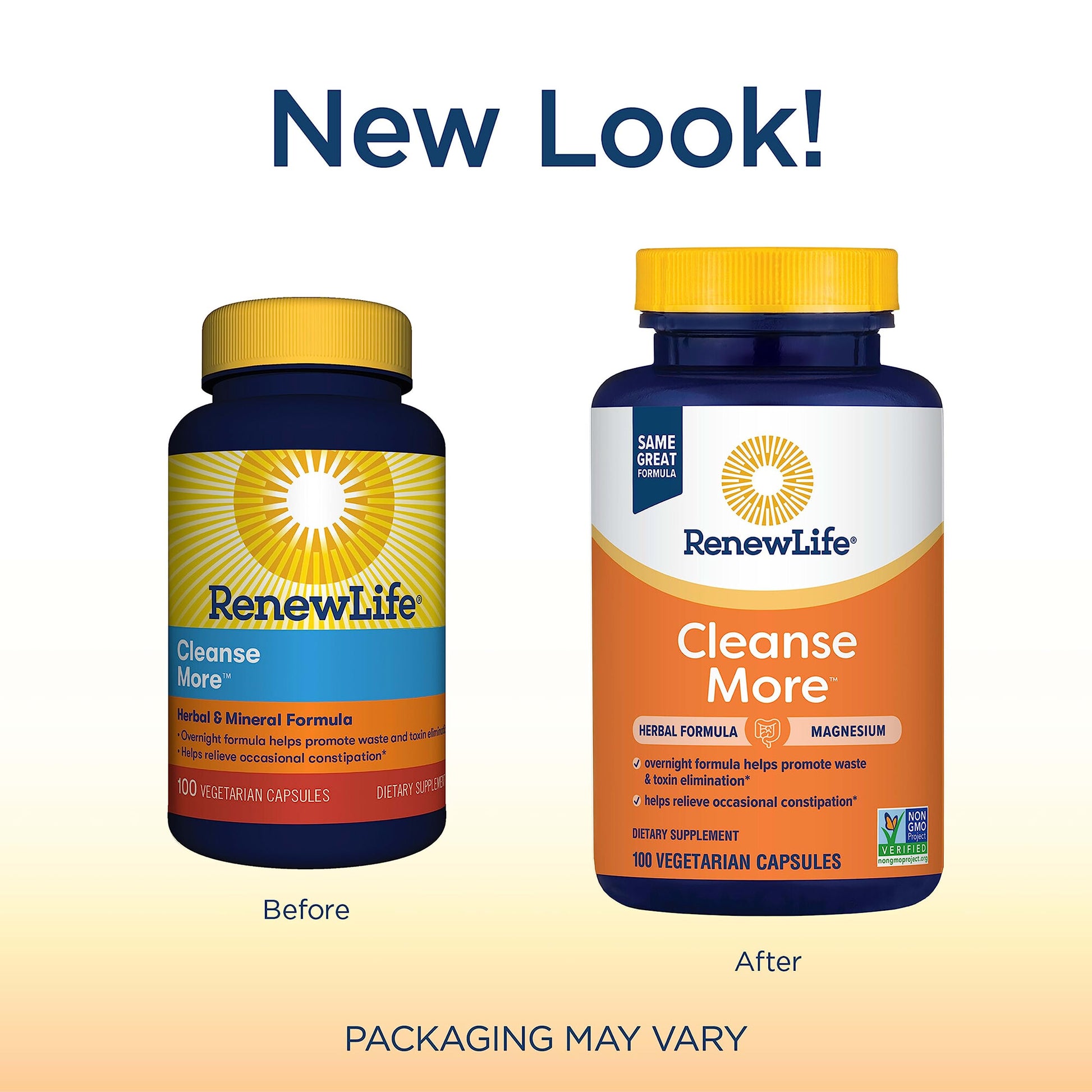 Renew Life Detox Cleanse More, Reduces Bloating and Restores Regularity, Overnight Constipation Relief Renew Life