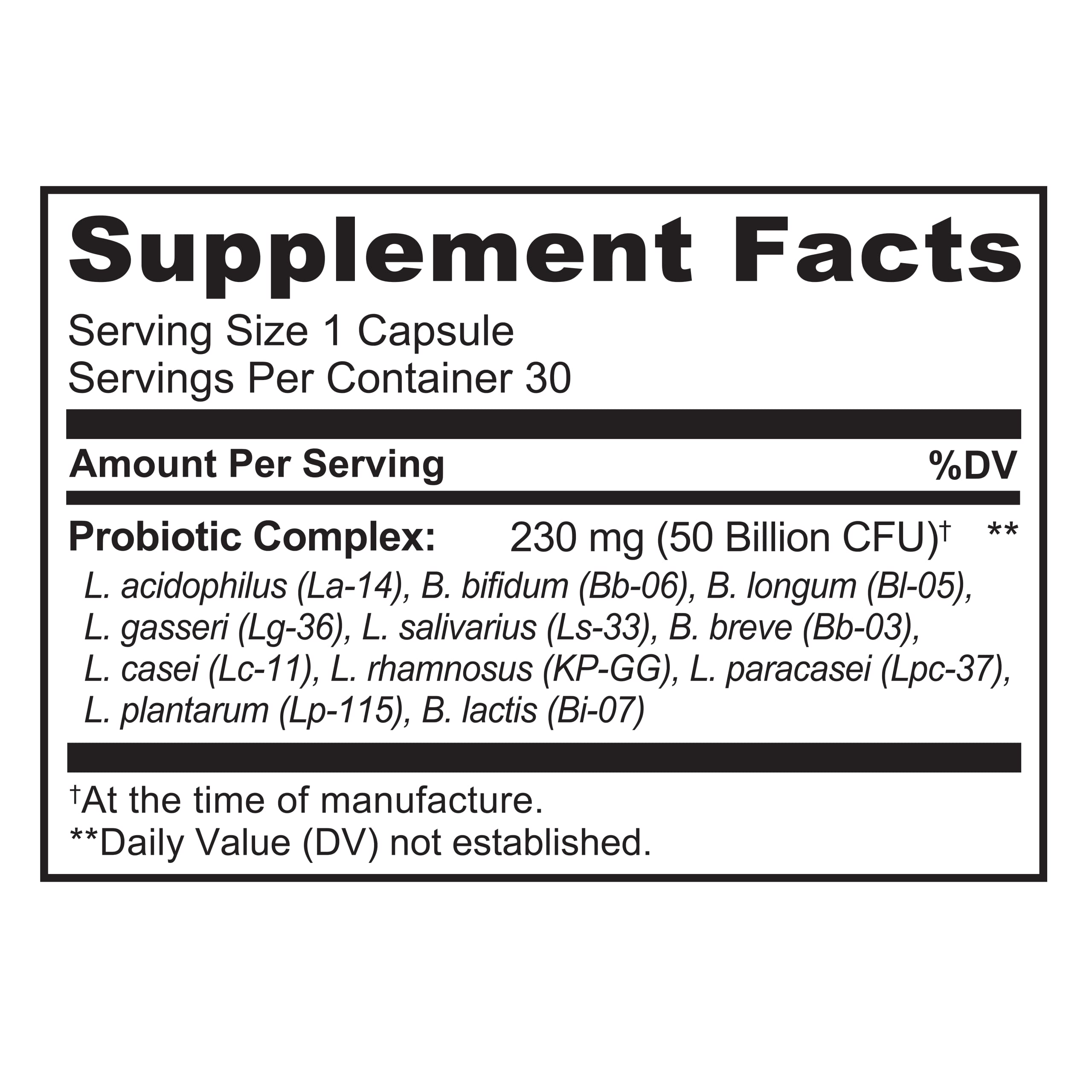 NATURELO Probiotic Supplement - 50 Billion CFU - 11 Strains - One Daily - Helps Support NATURELO